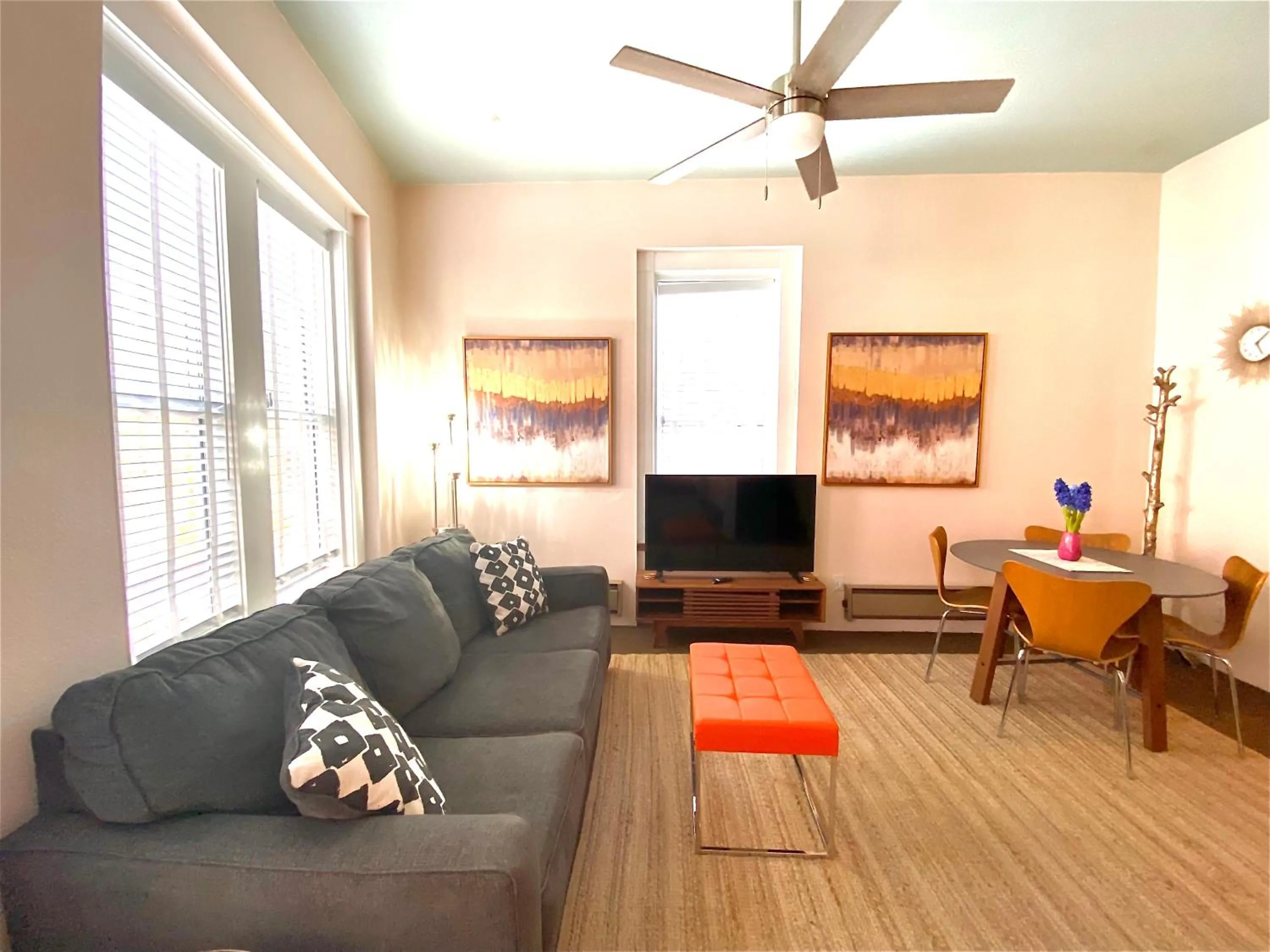 Living room in Bisbee Brownstone Suites