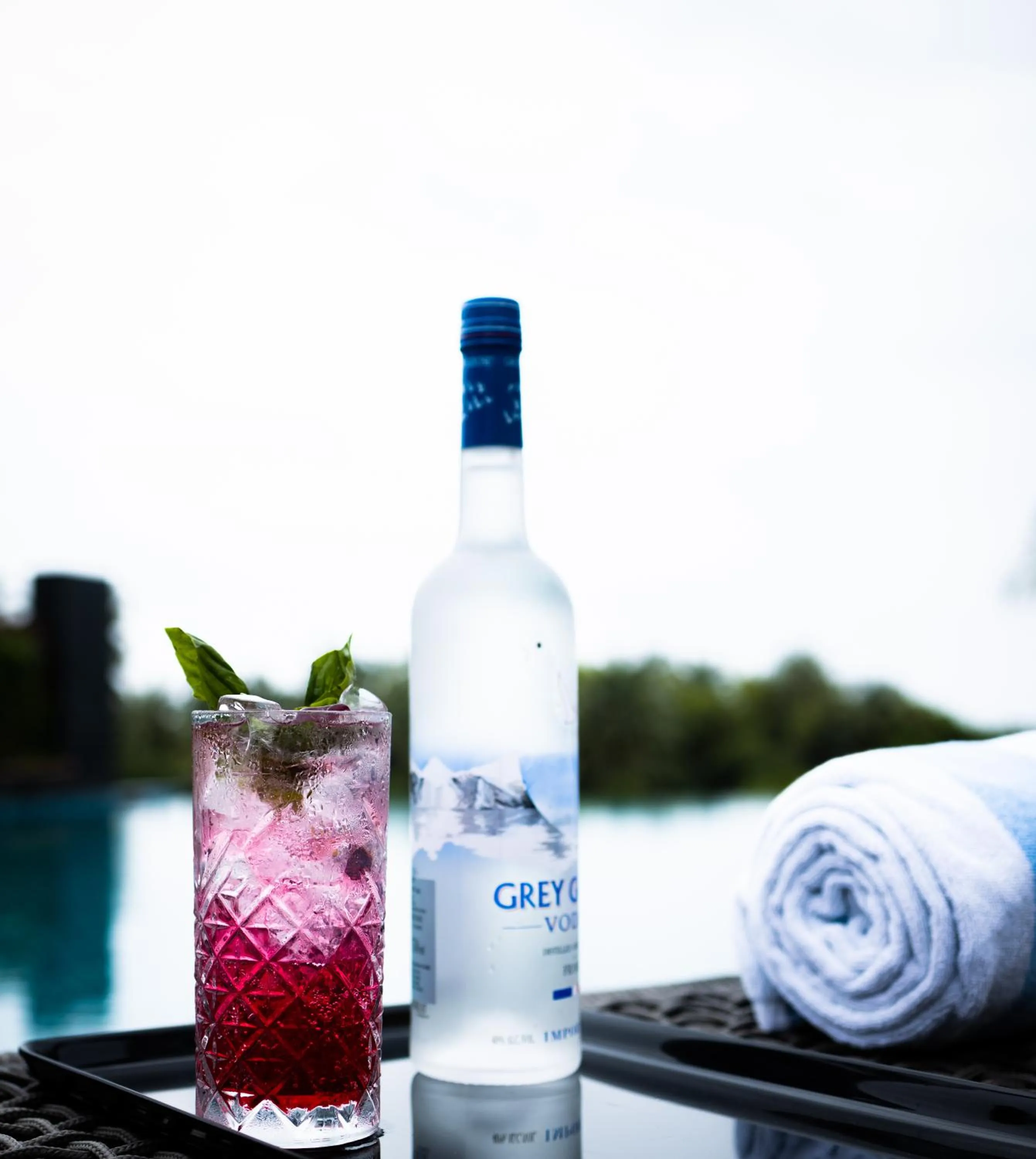 Pool view in The Acacia Morjim