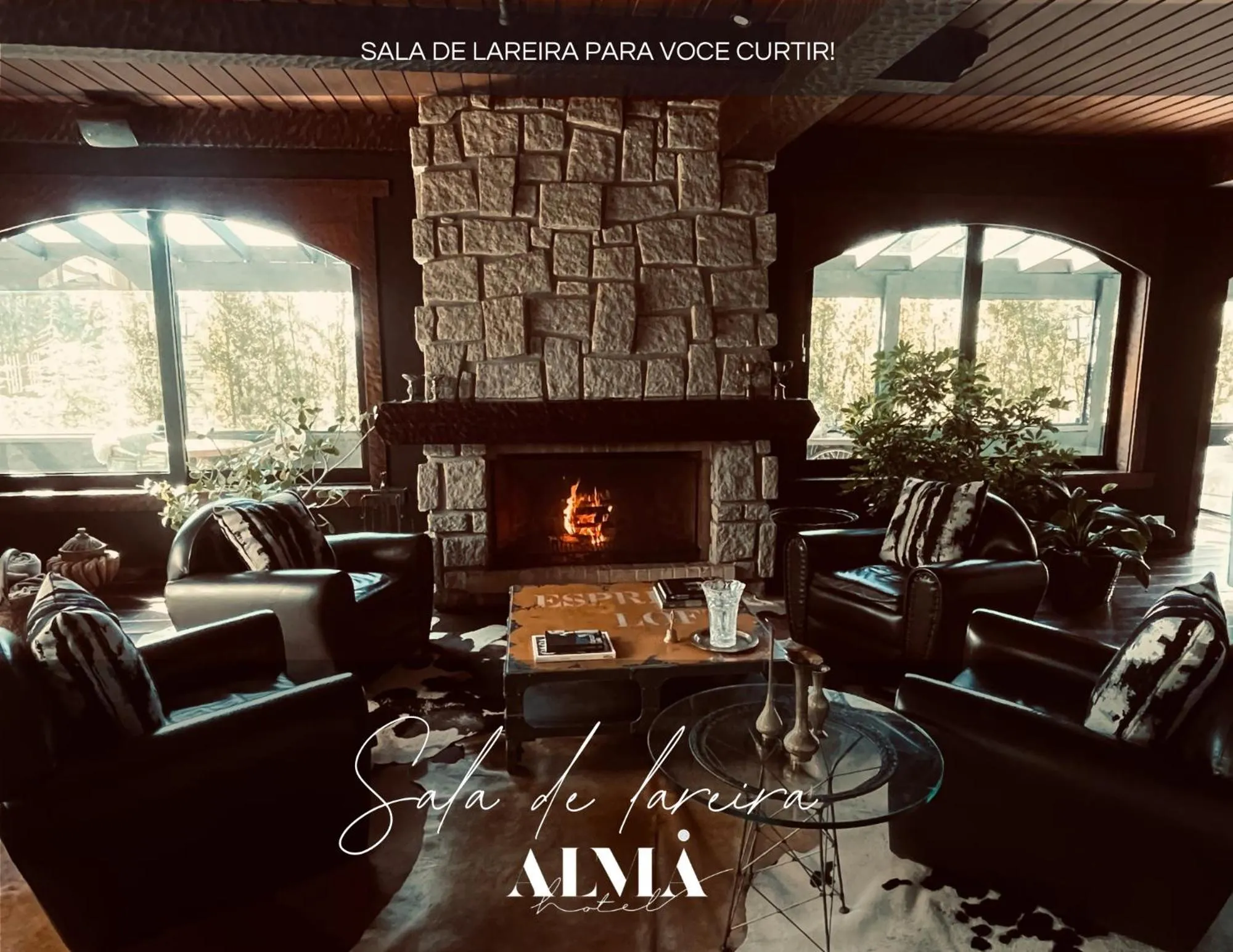 fireplace in Alma Hotel