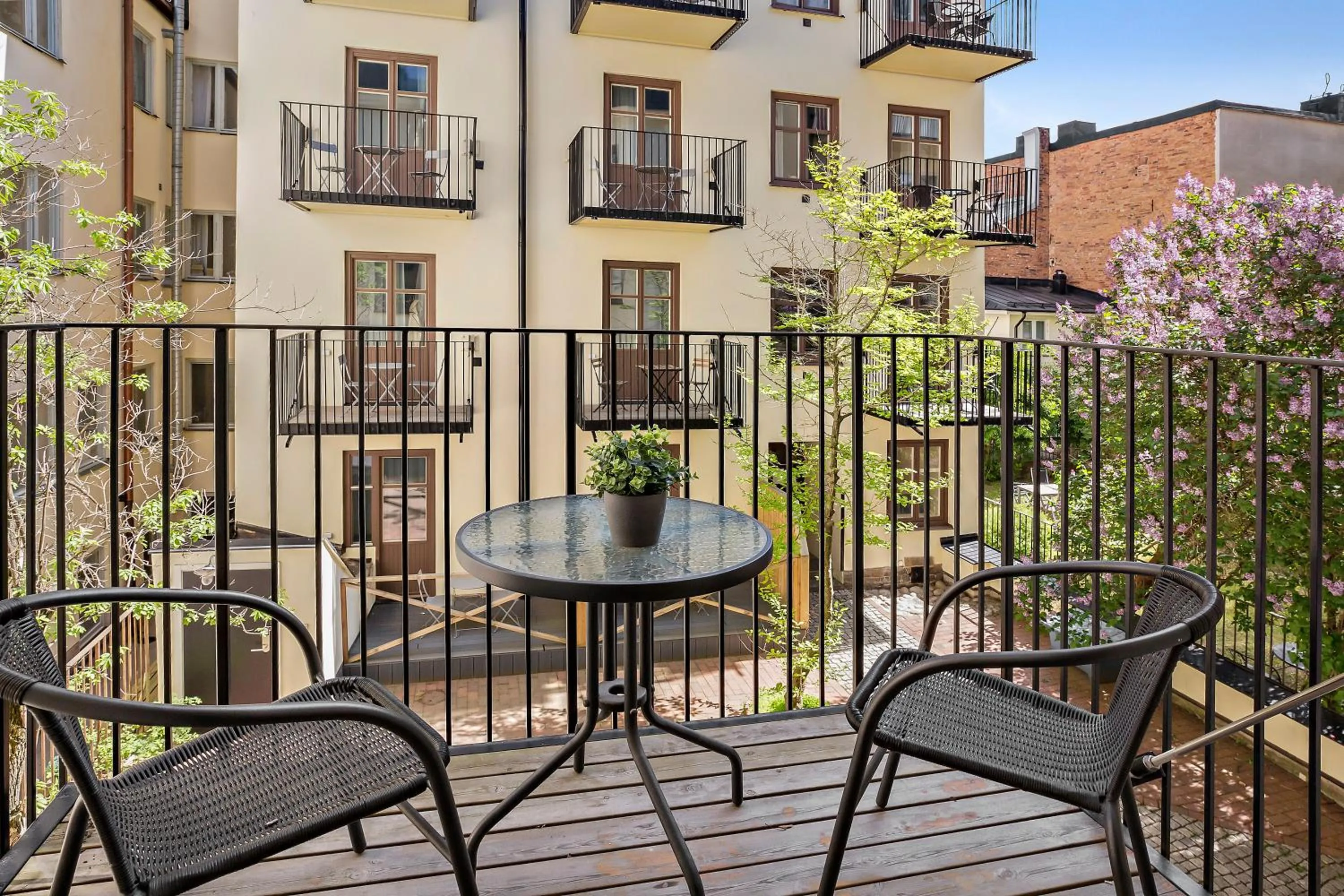 Balcony/Terrace in Forenom Apartments Stockholm Johannesgatan
