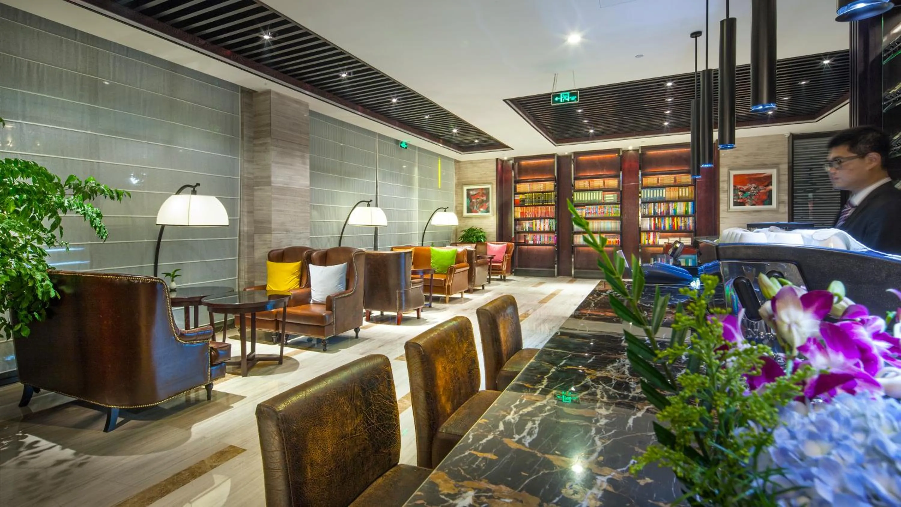 Seating area in SSAW Boutique Hotel Hangzhou Xixi Park