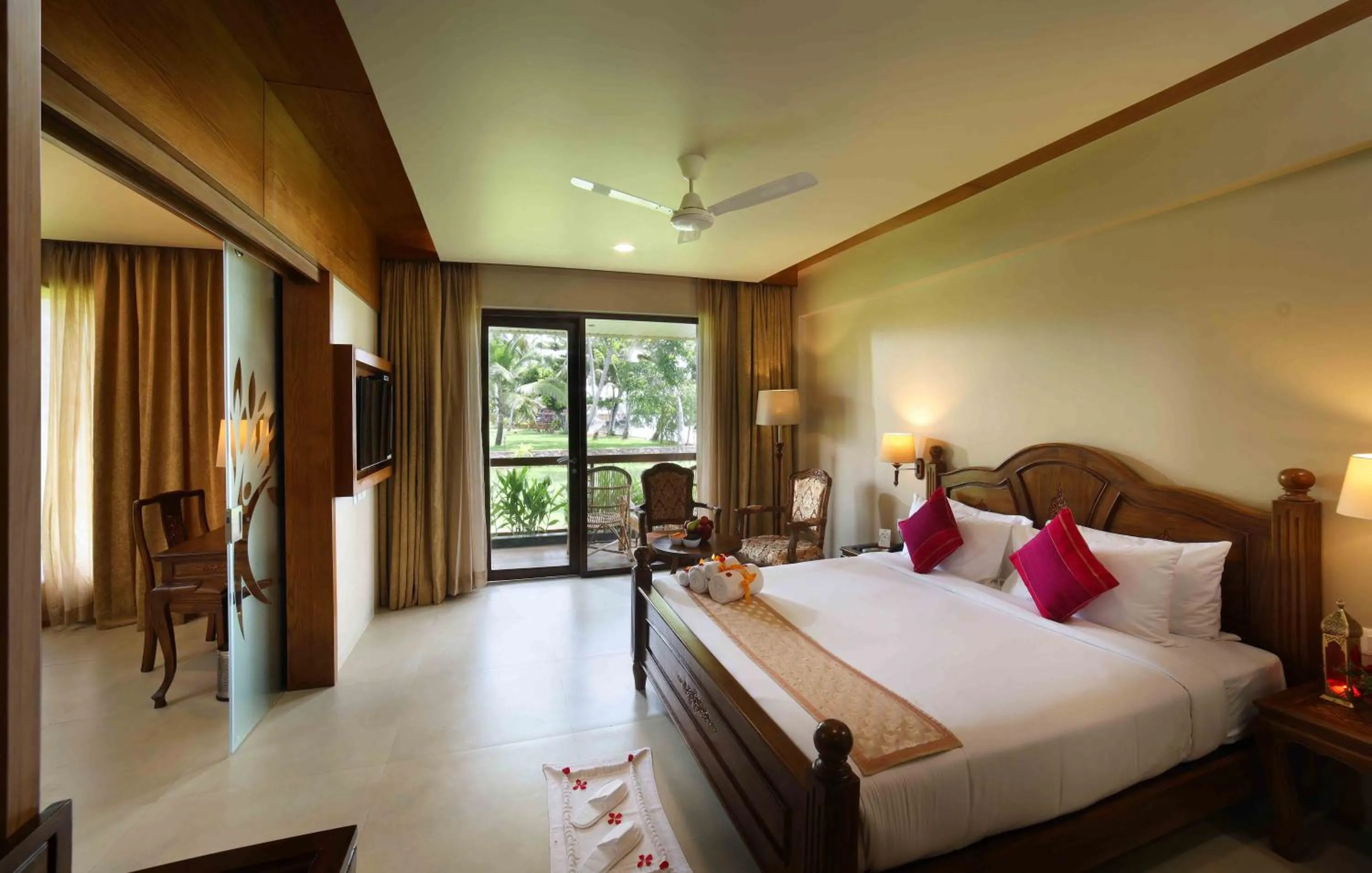 Bed in Uday Backwater Resort