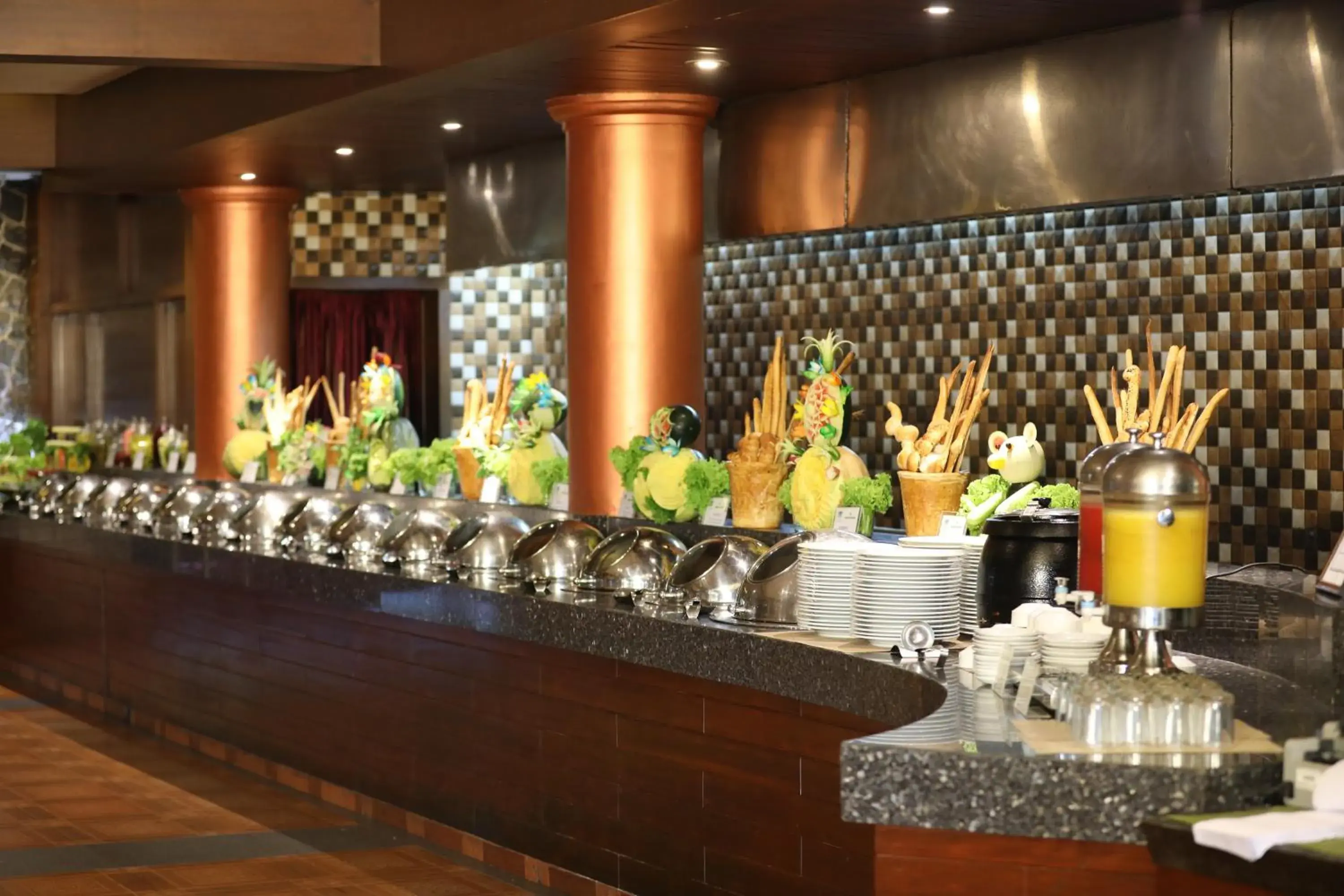 Buffet breakfast in Uday Backwater Resort Buffet breakfast in Uday Backwater Resort