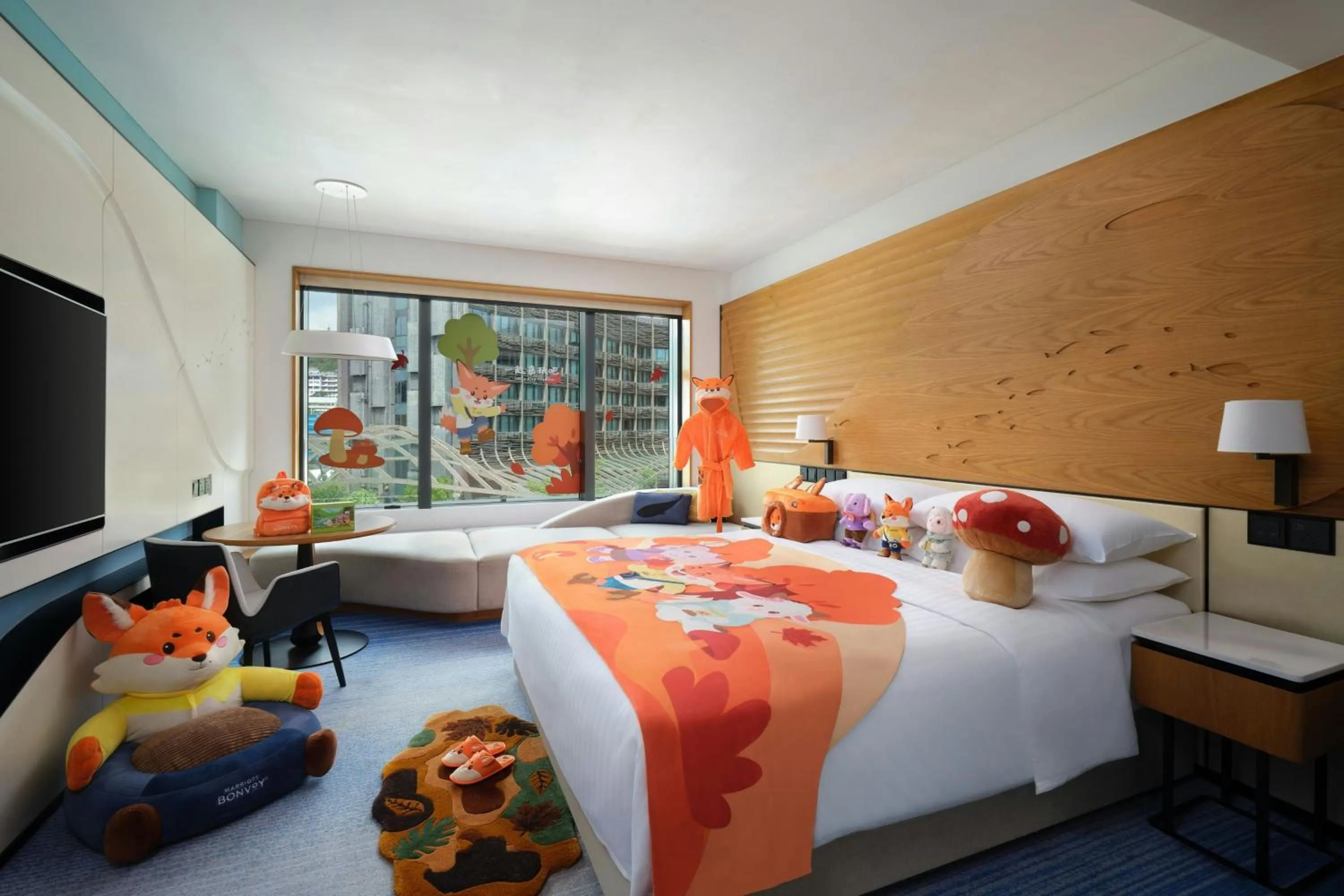 Photo of the whole room, Bed in Hong Kong Ocean Park Marriott Hotel