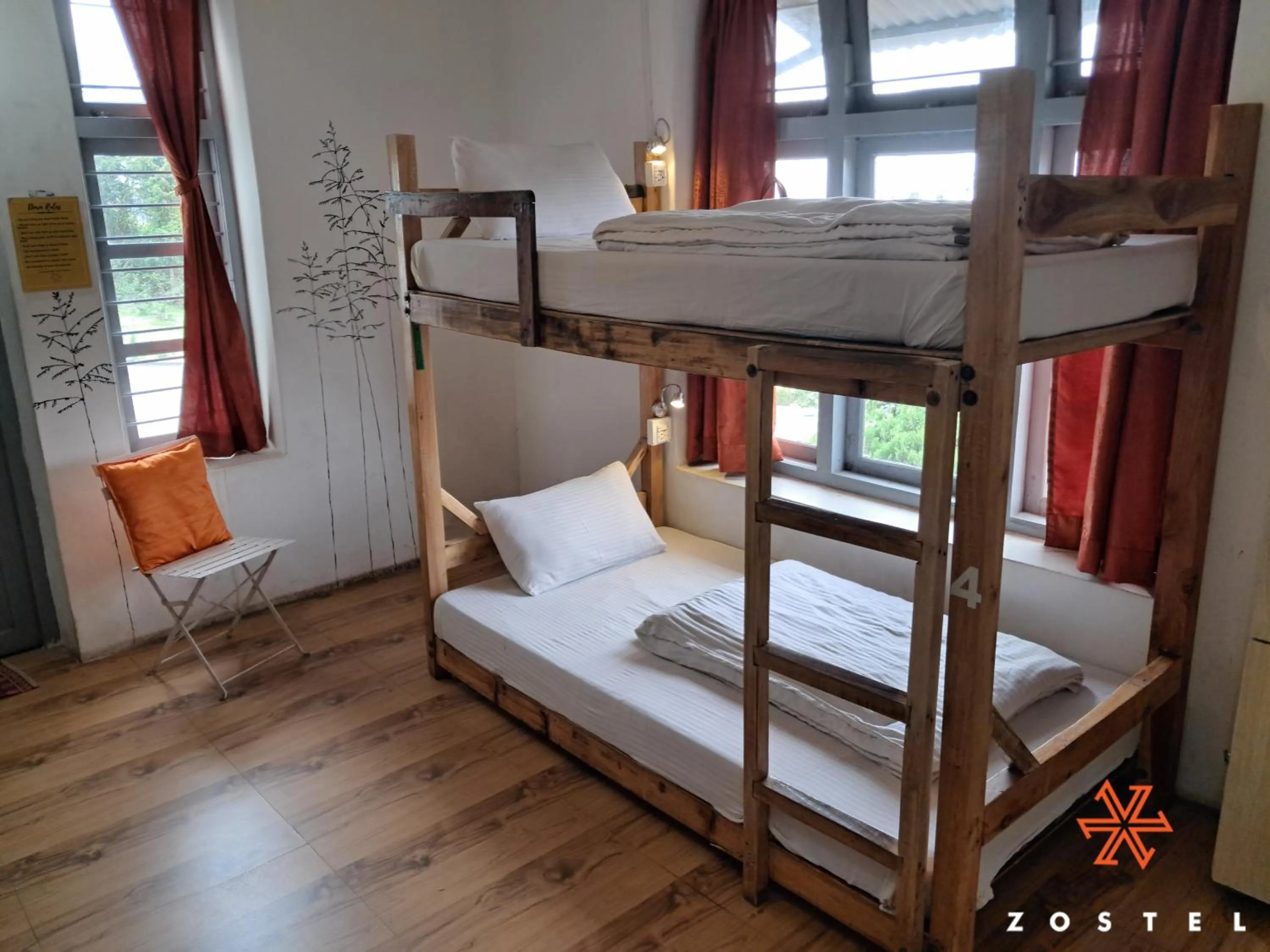 Bed in Zostel Kodaikanal