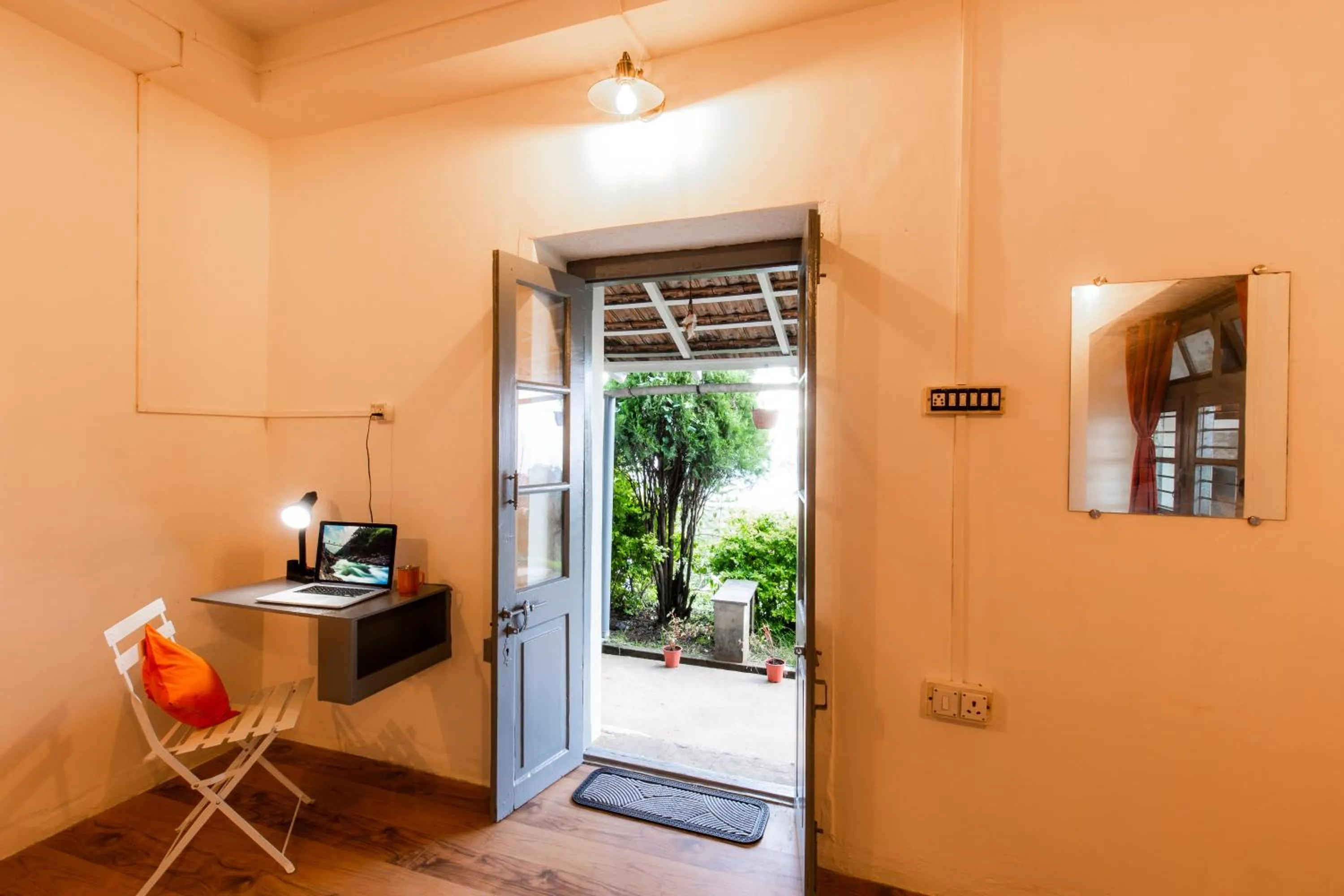 Seating area in Zostel Kodaikanal