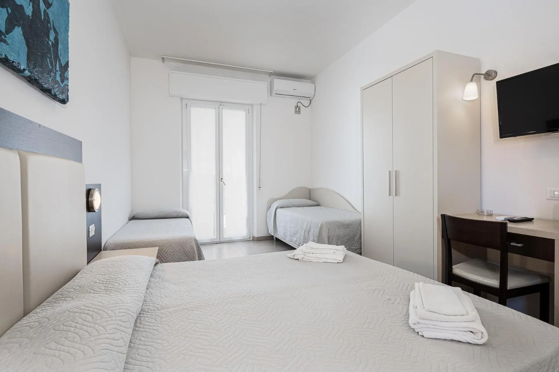 Bed in Hotel Rudy Cervia