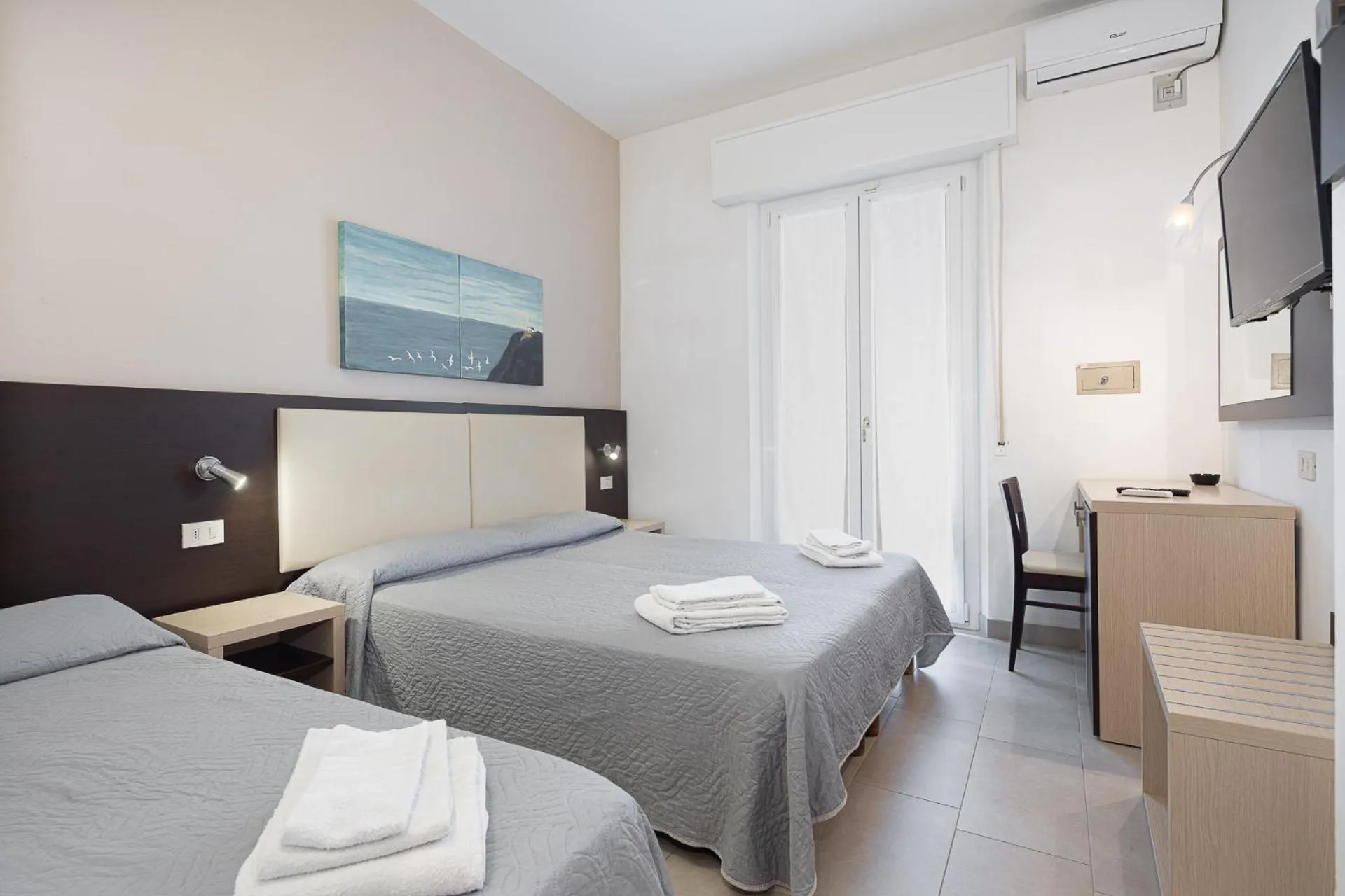 Bed in Hotel Rudy Cervia