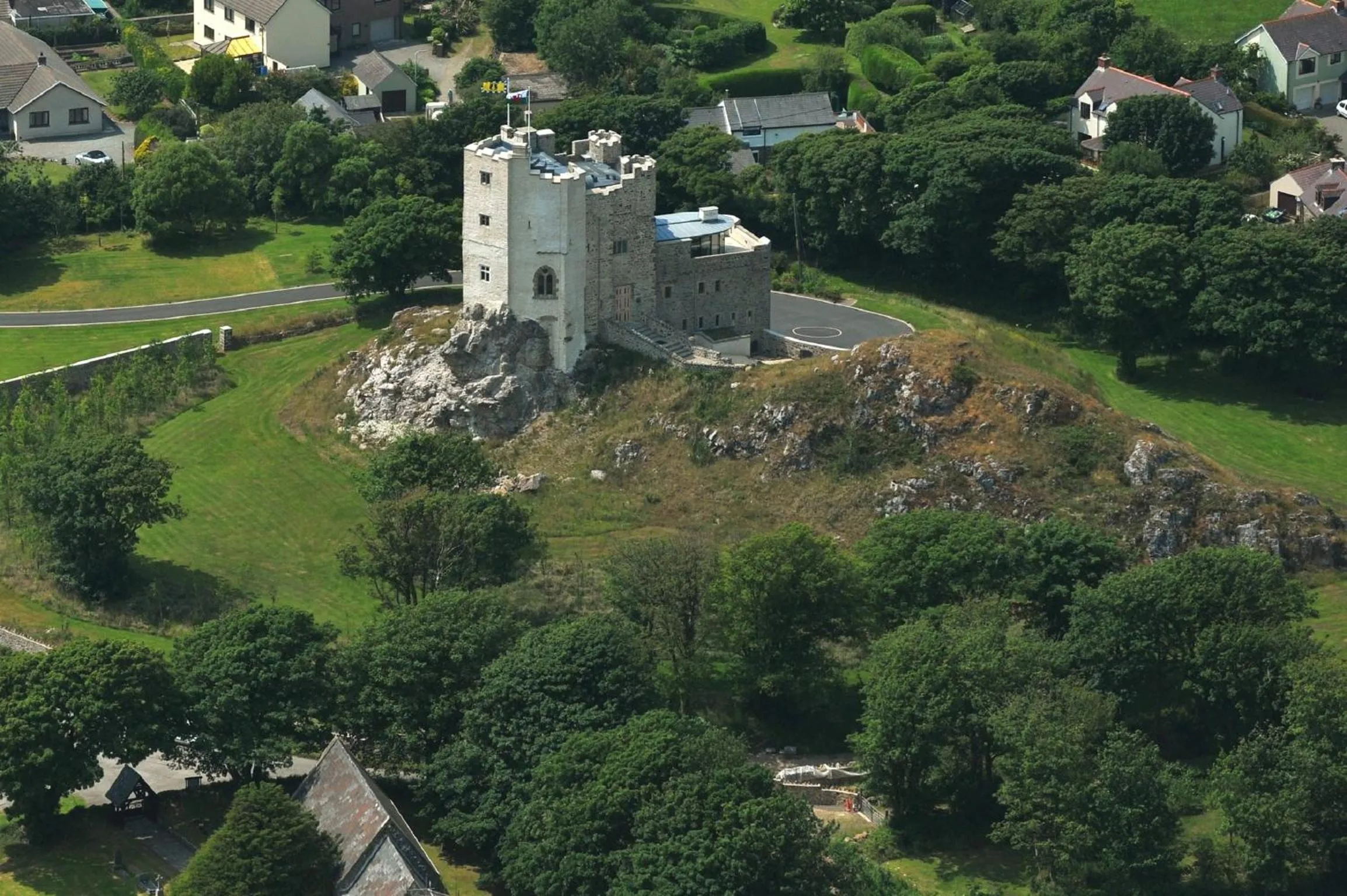 Bird's eye view in Roch Castle