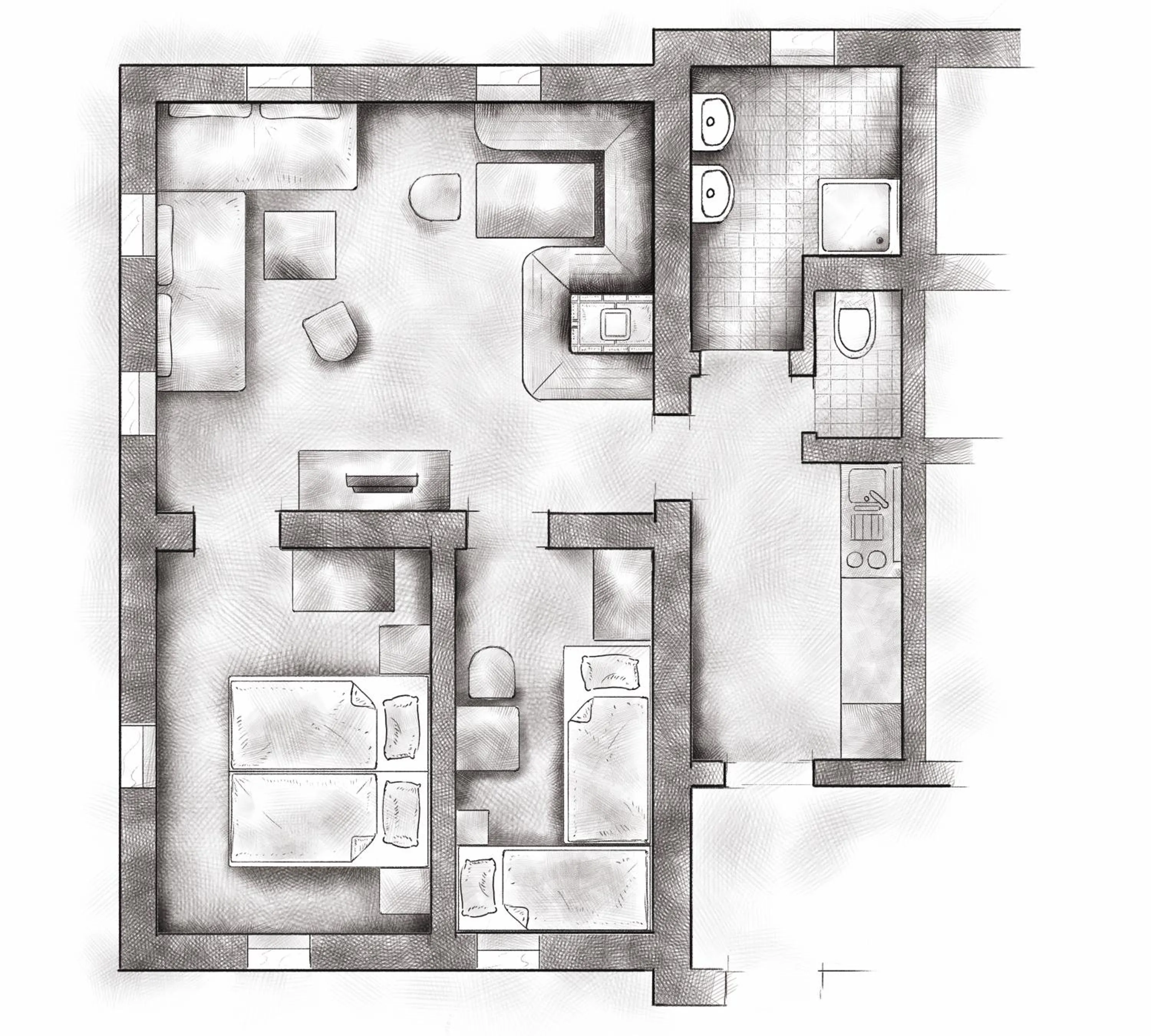 Floor plan in Naturel Hoteldorf Seeleitn