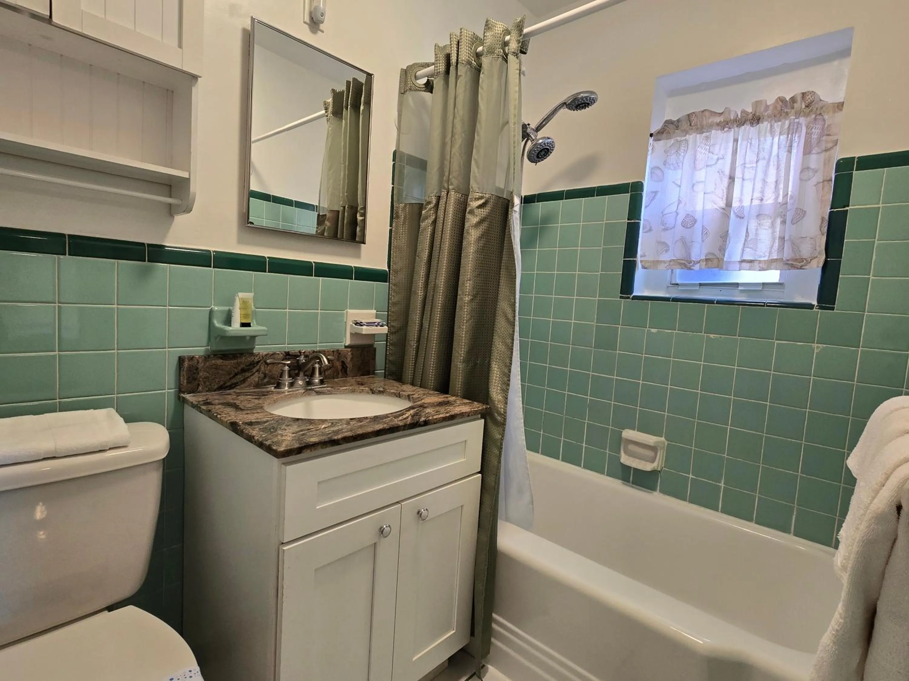 Bathroom in Oceanfront Sea Scape Motel