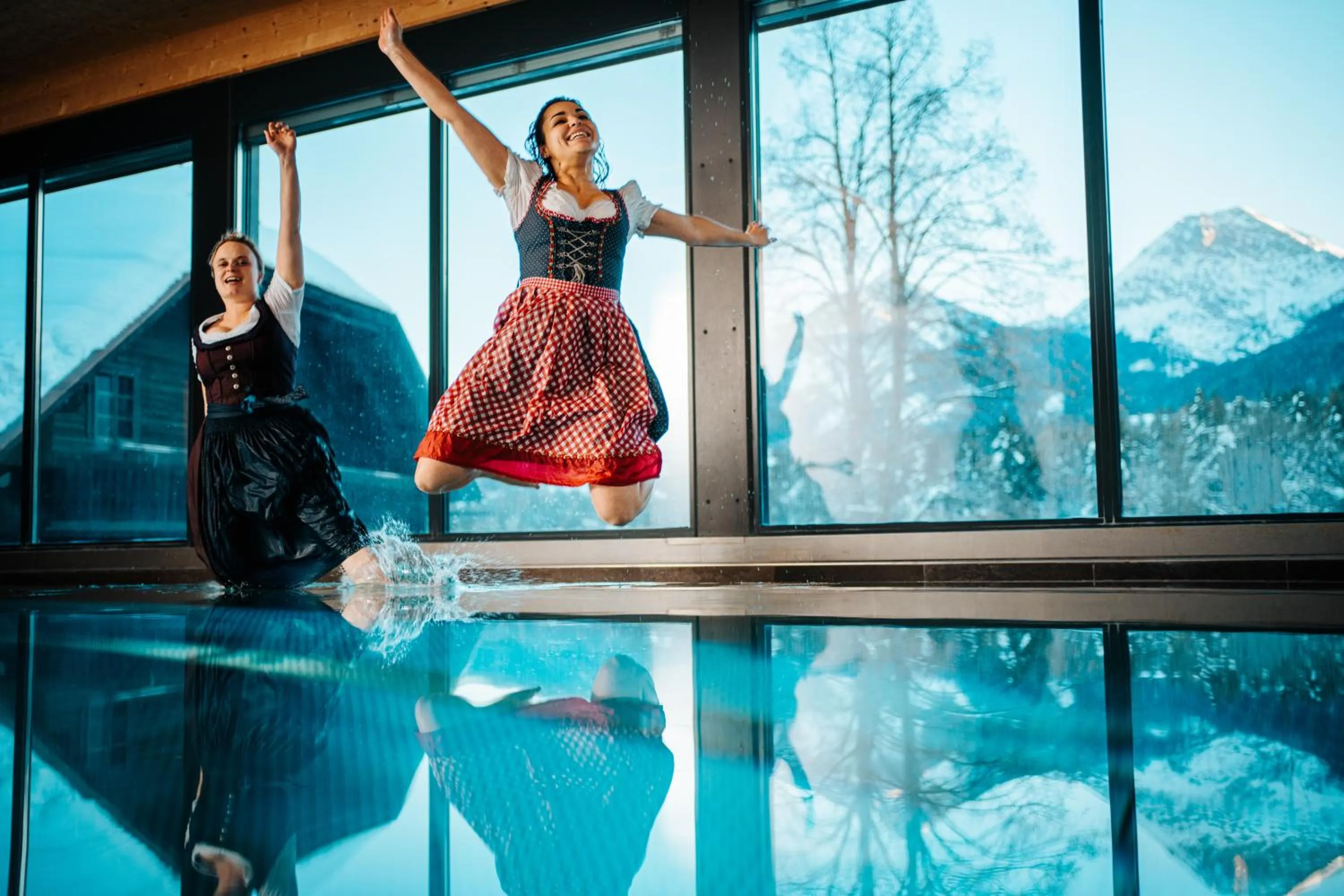 Swimming pool in Naturel Hoteldorf Schönleitn
