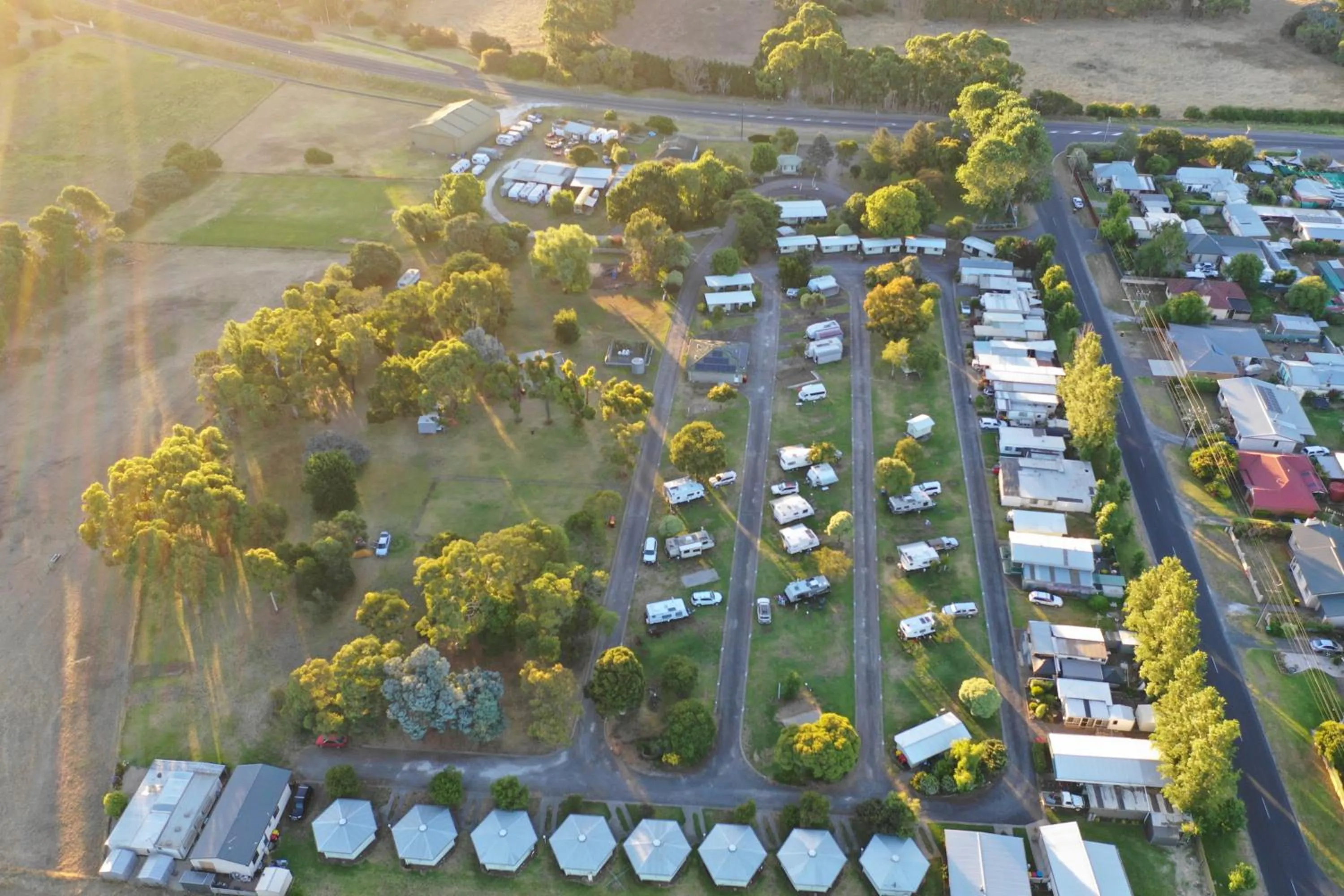 Bird's eye view in Pine Country Caravan Park