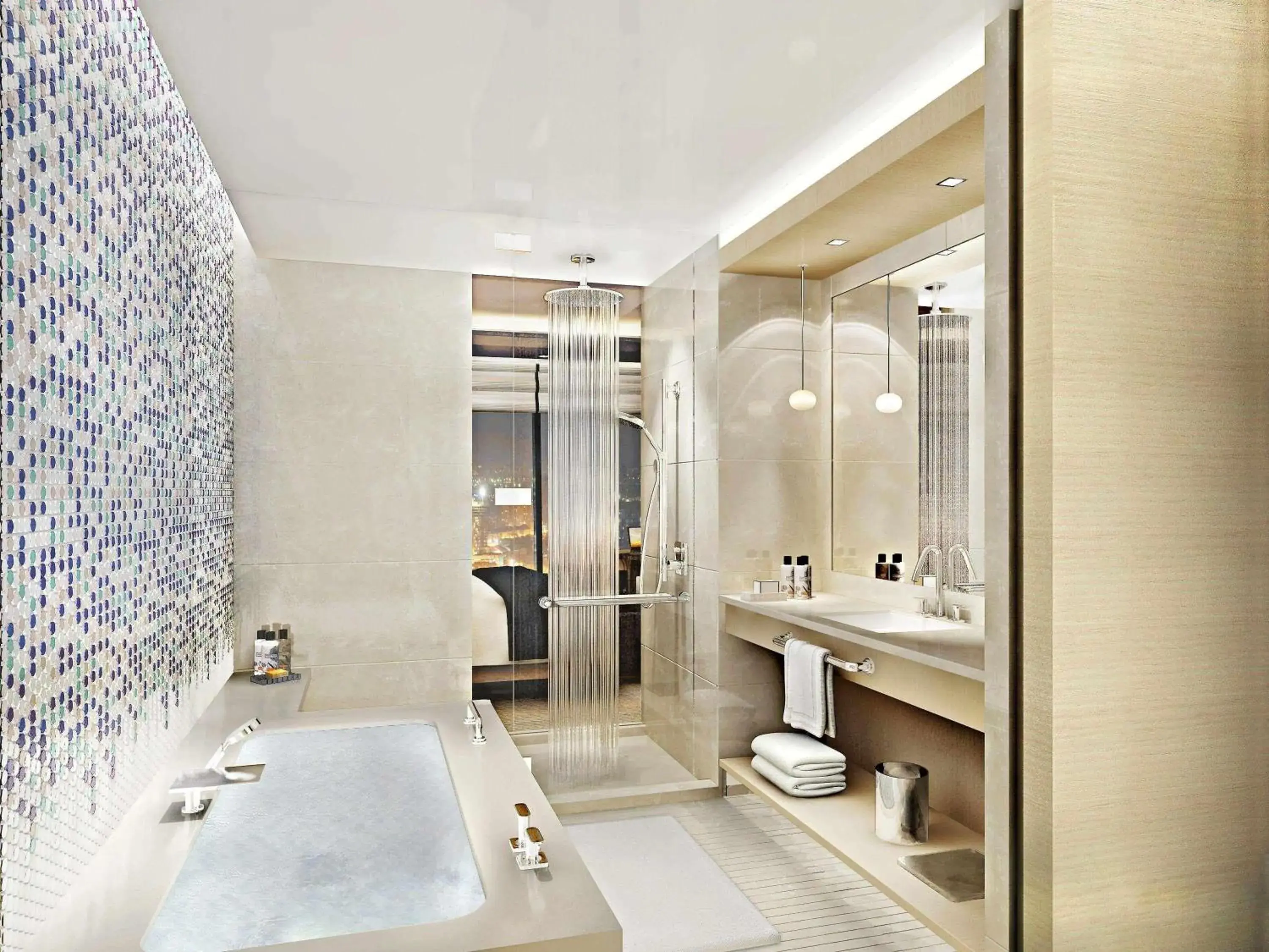 Bedroom in Fairmont Baku, Flame Towers Bedroom in Fairmont Baku, Flame Towers