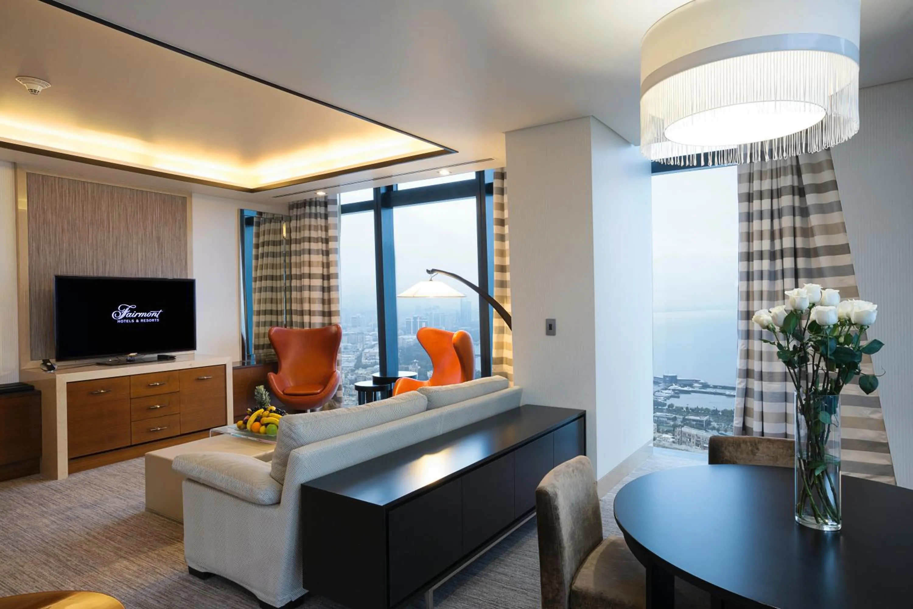 Living room in Fairmont Baku, Flame Towers
