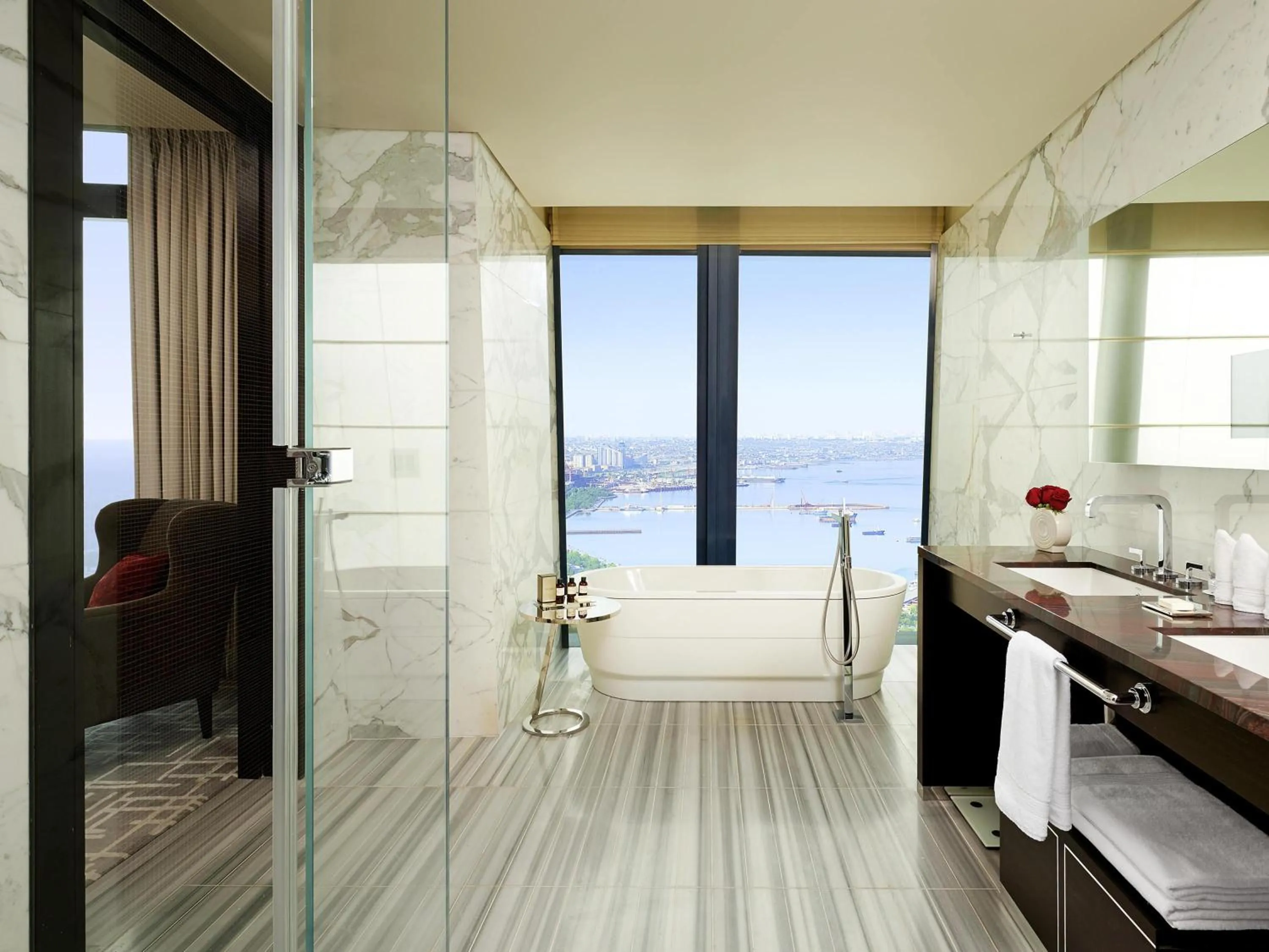 Bedroom in Fairmont Baku, Flame Towers