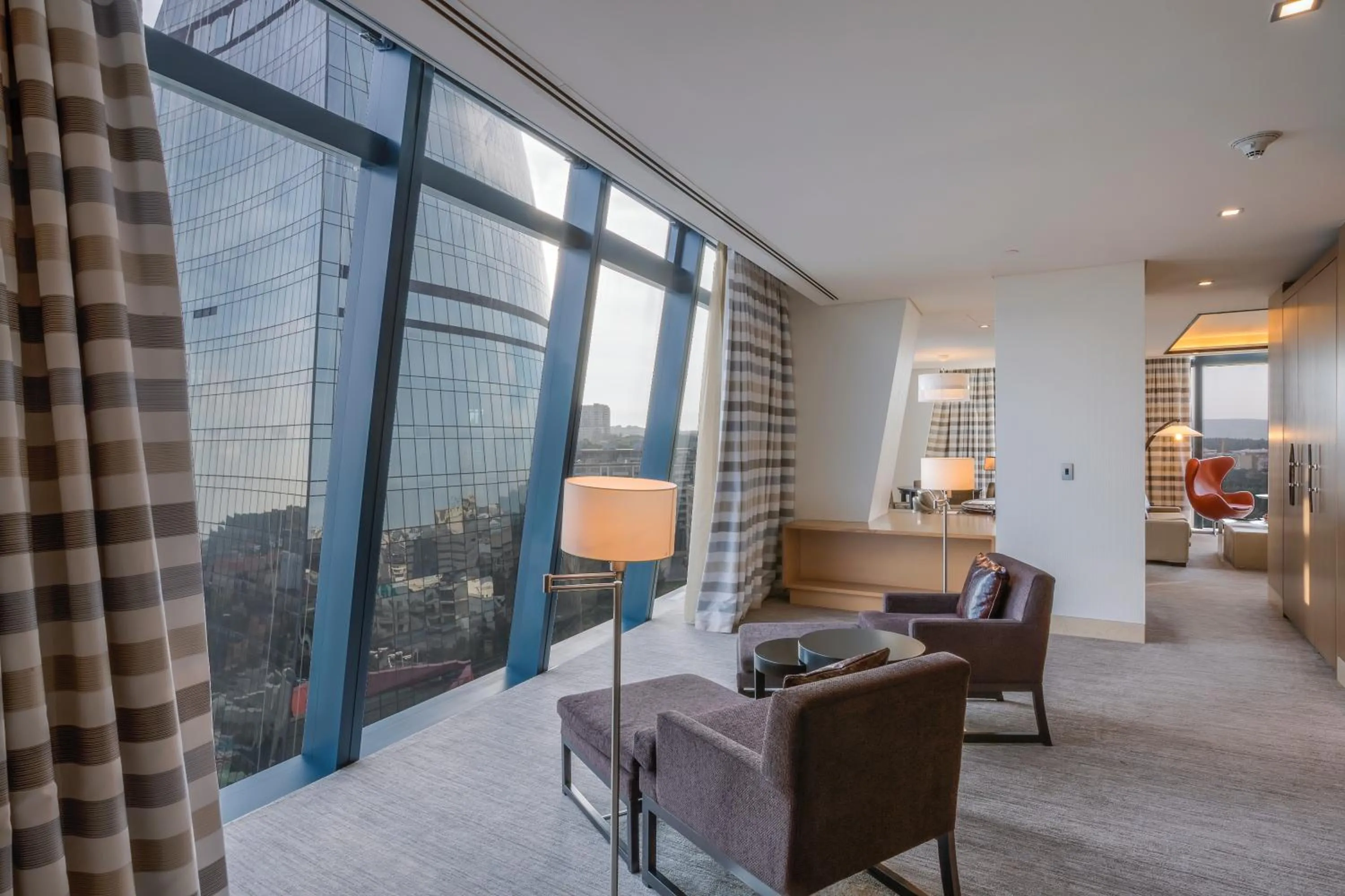 Seating area in Fairmont Baku, Flame Towers