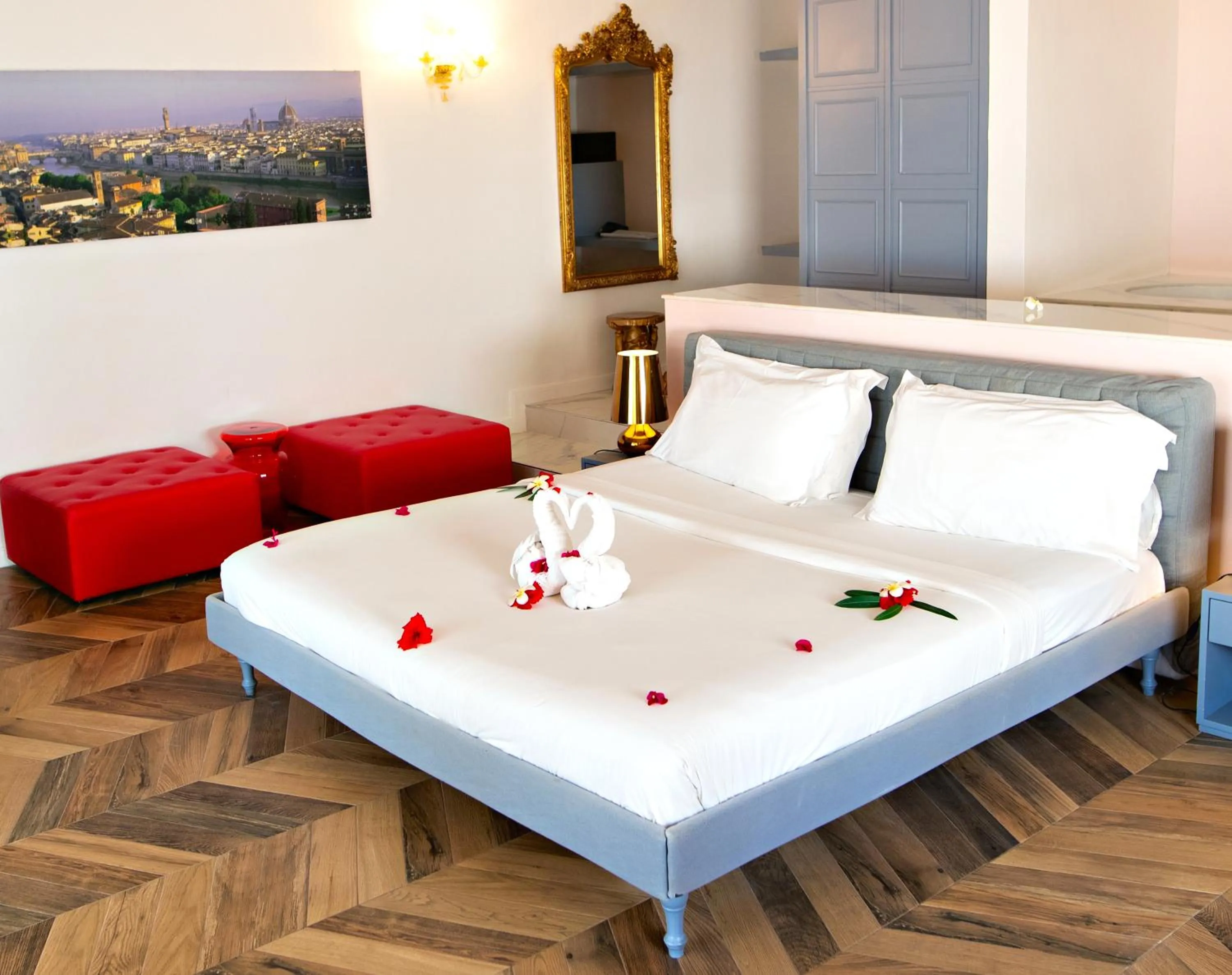 Bed in Gold Zanzibar Beach House & Spa