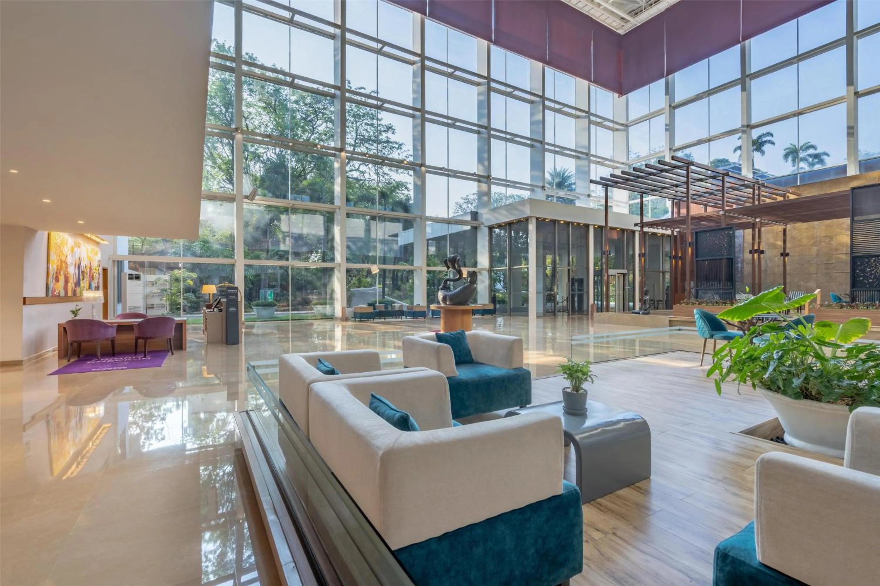 Lobby or reception in Radisson Blu Plaza Hotel Hyderabad Banjara Hills