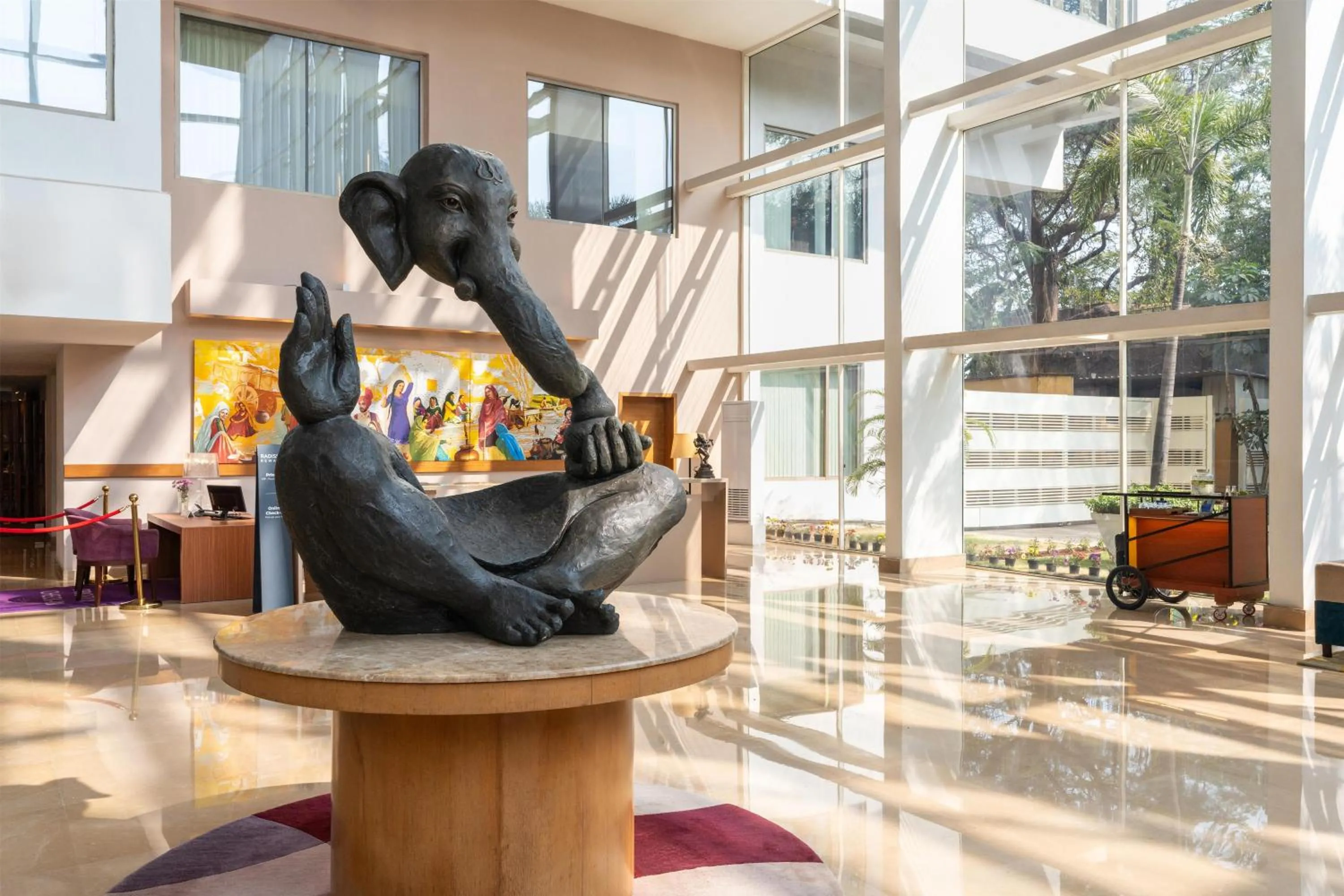 Lobby or reception in Radisson Blu Plaza Hotel Hyderabad Banjara Hills