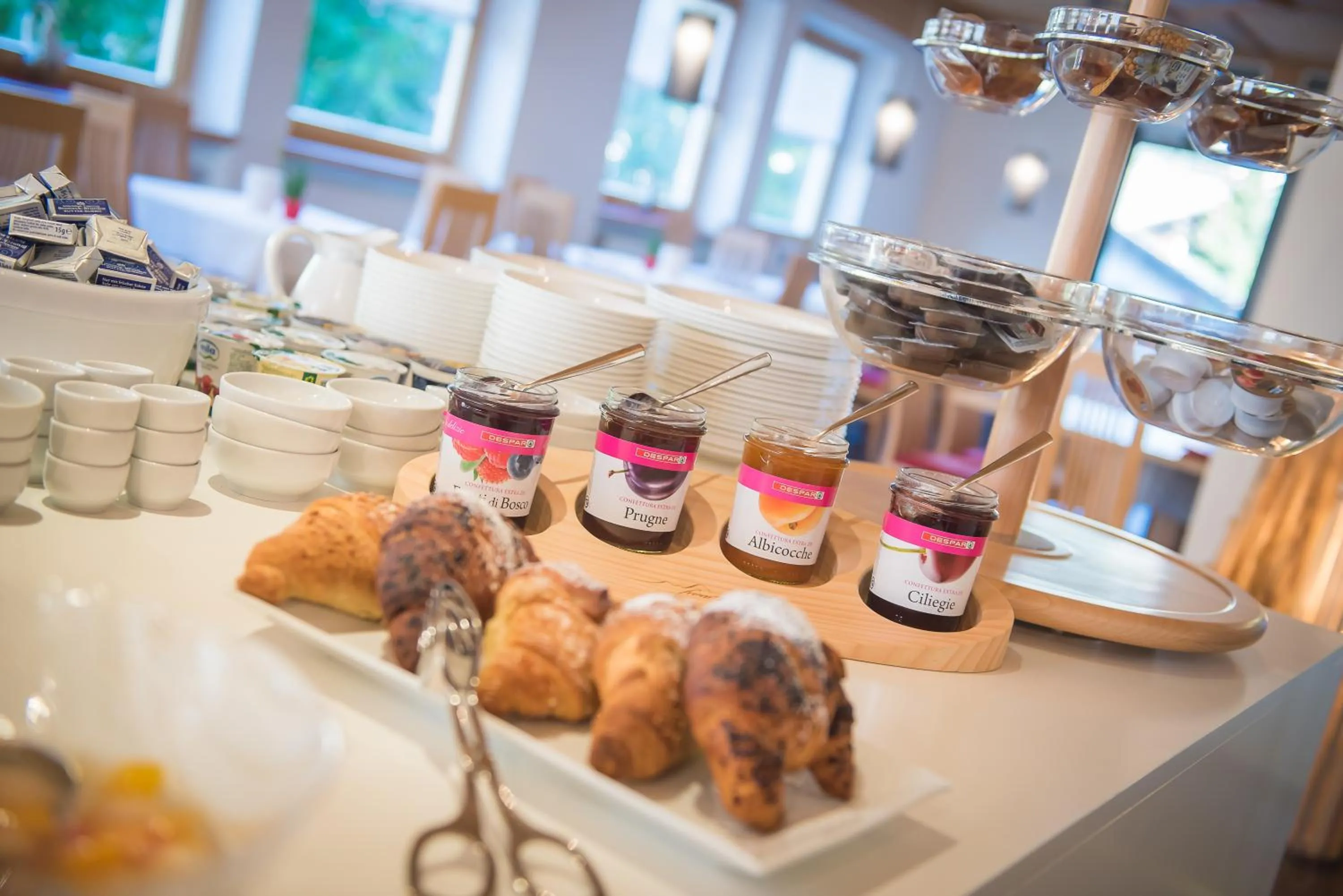 Italian breakfast in Mountain Living Apartments