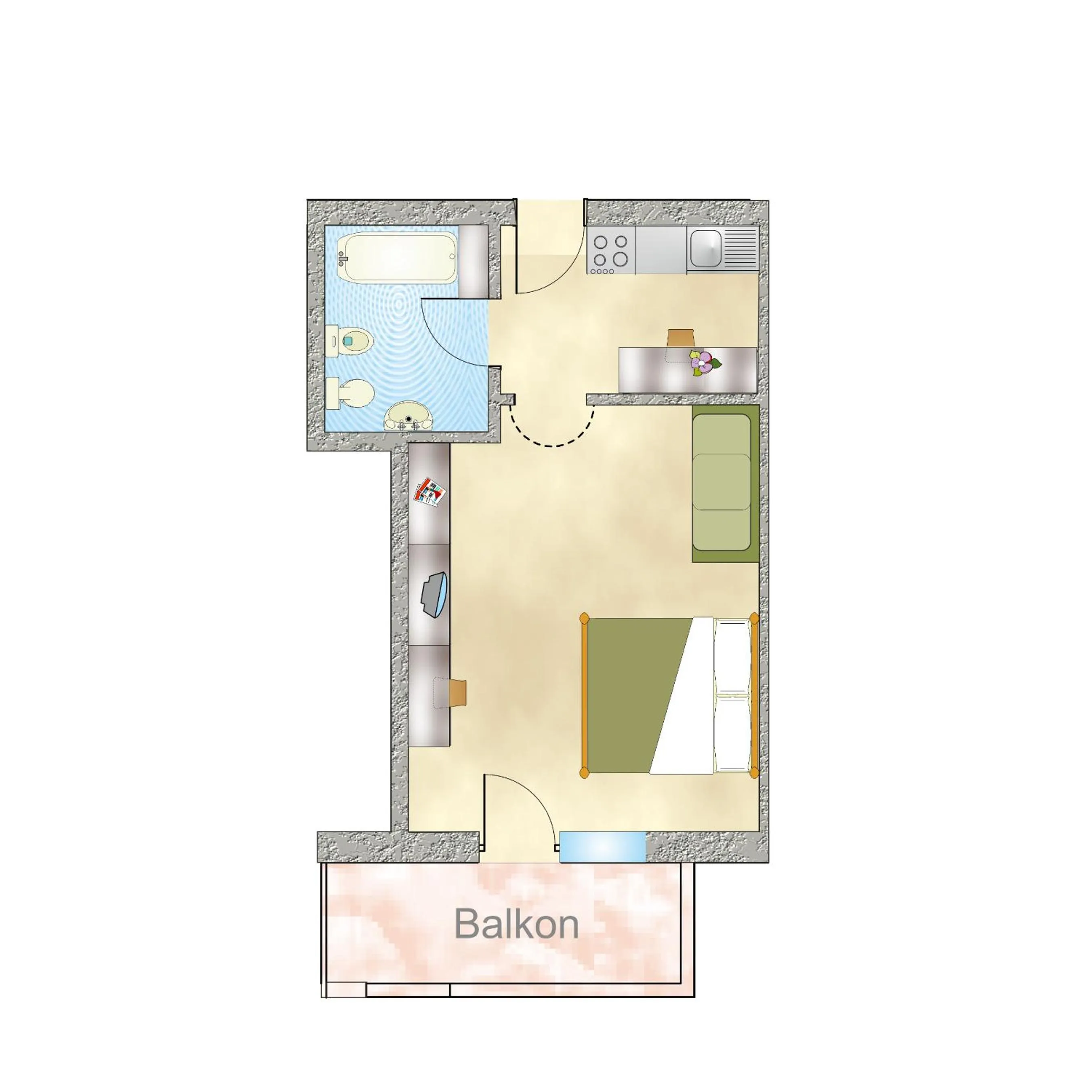 Floor plan in Mountain Living Apartments
