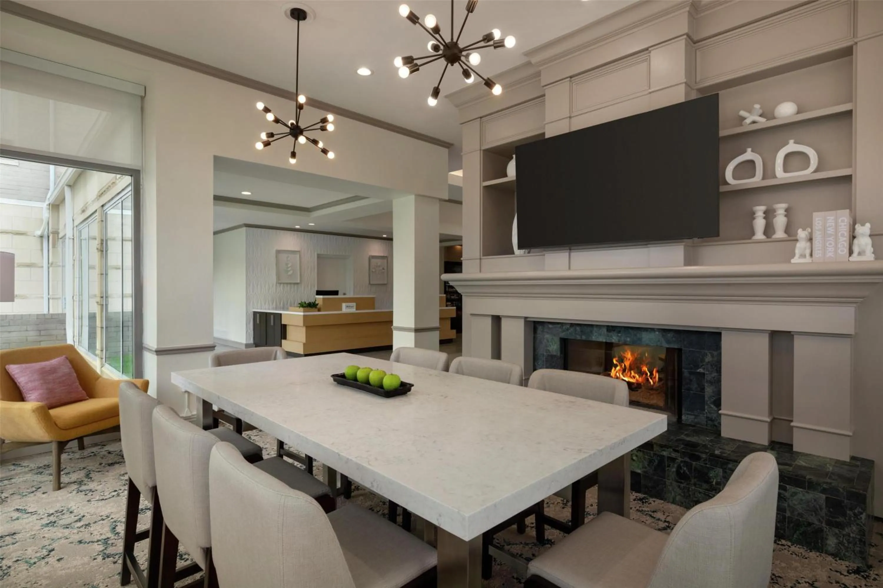 Lobby or reception in Hilton Garden Inn Cleveland Airport