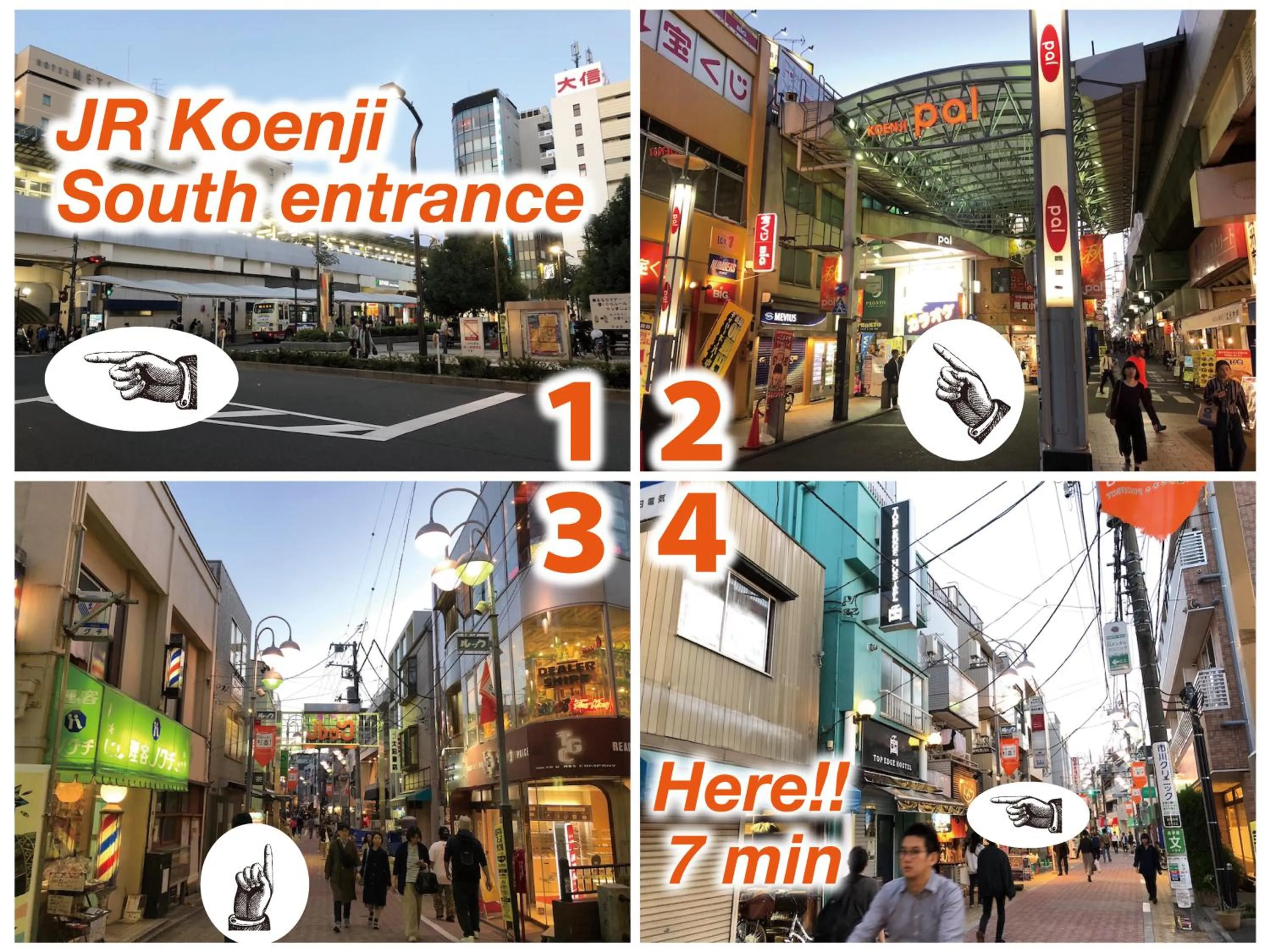 Location in TOP EDGE HOSTEL Koenji