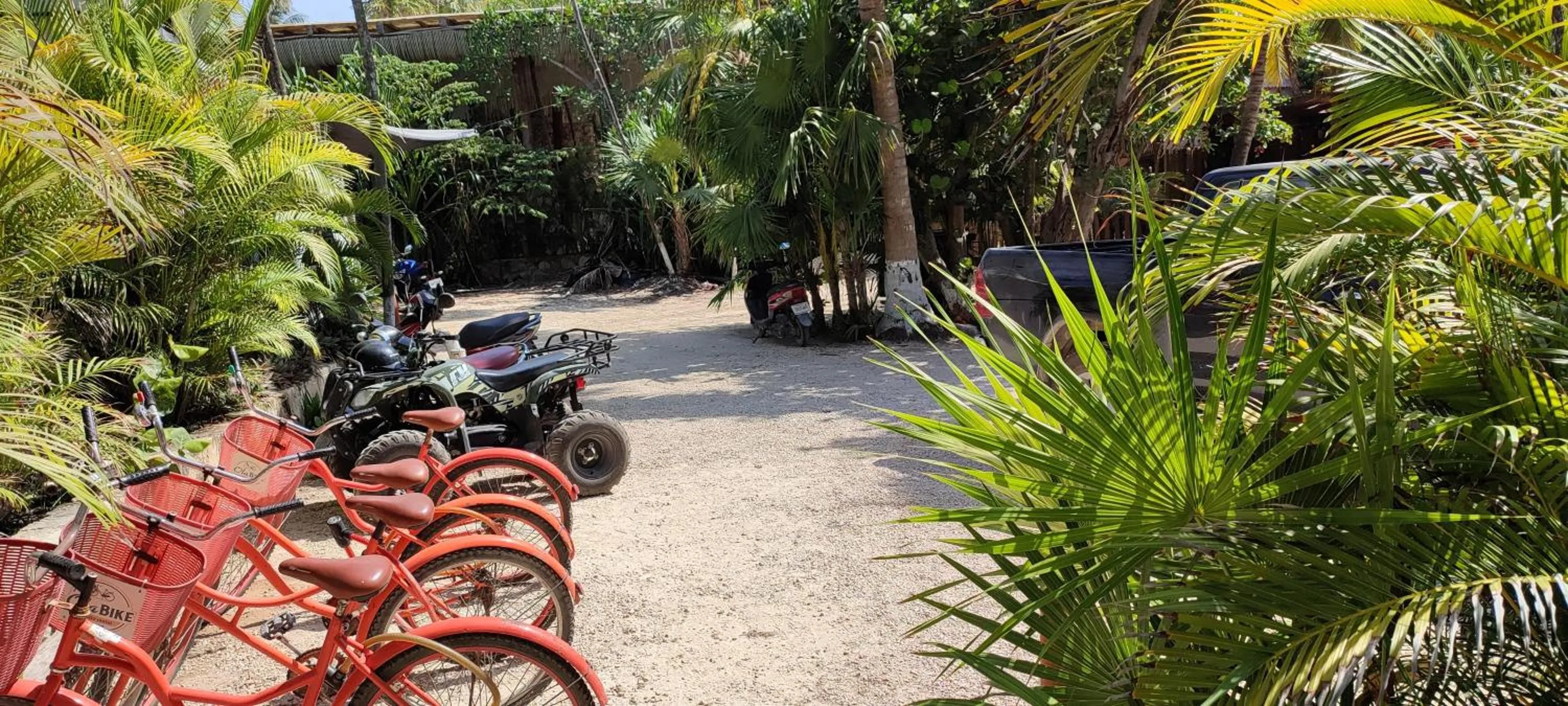 Parking in Villa Las Estrellas Tulum - located at the party zone