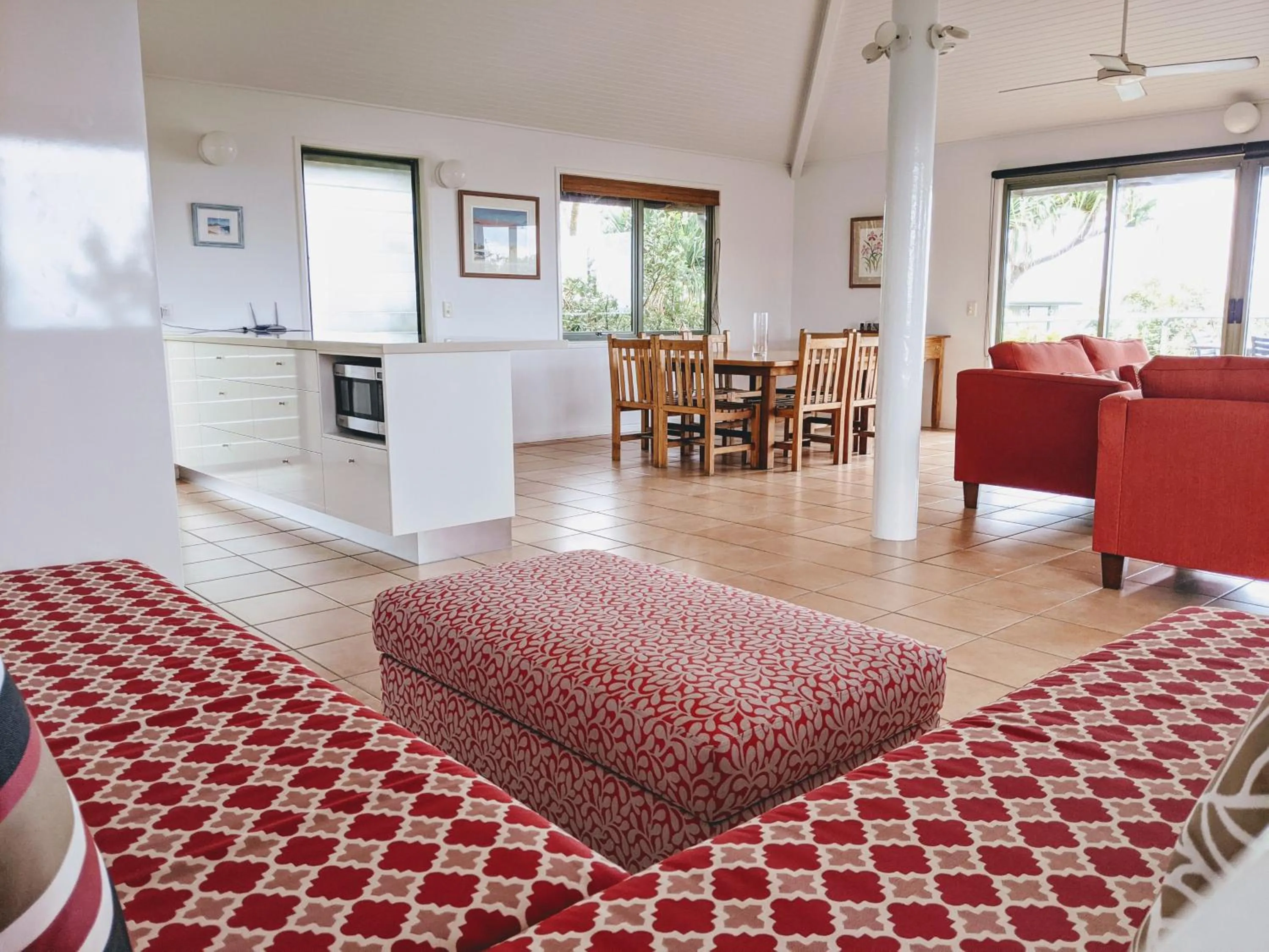 Seating area in The Retreat Beach Houses