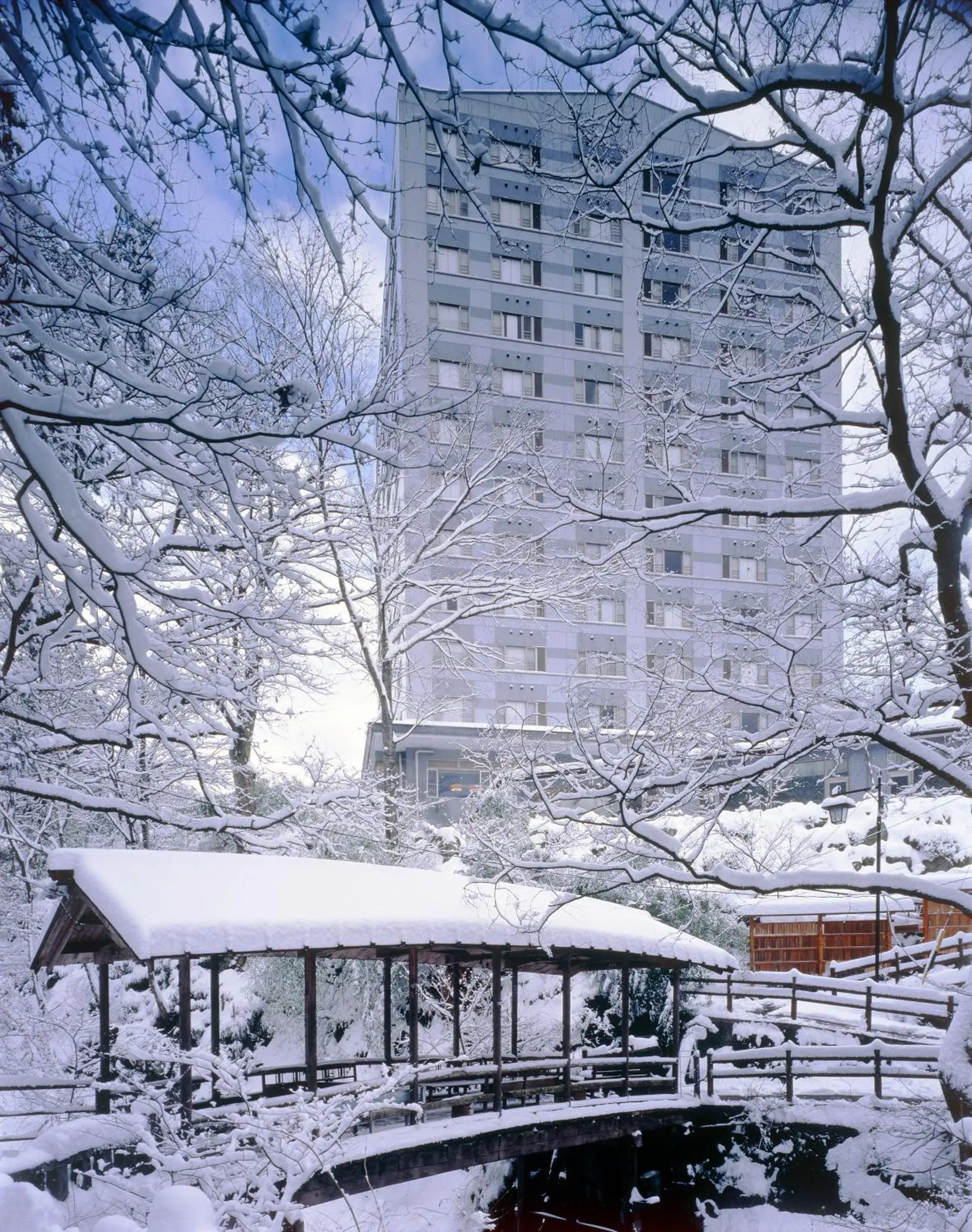 Facade/entrance, Winter in Saito Hotel