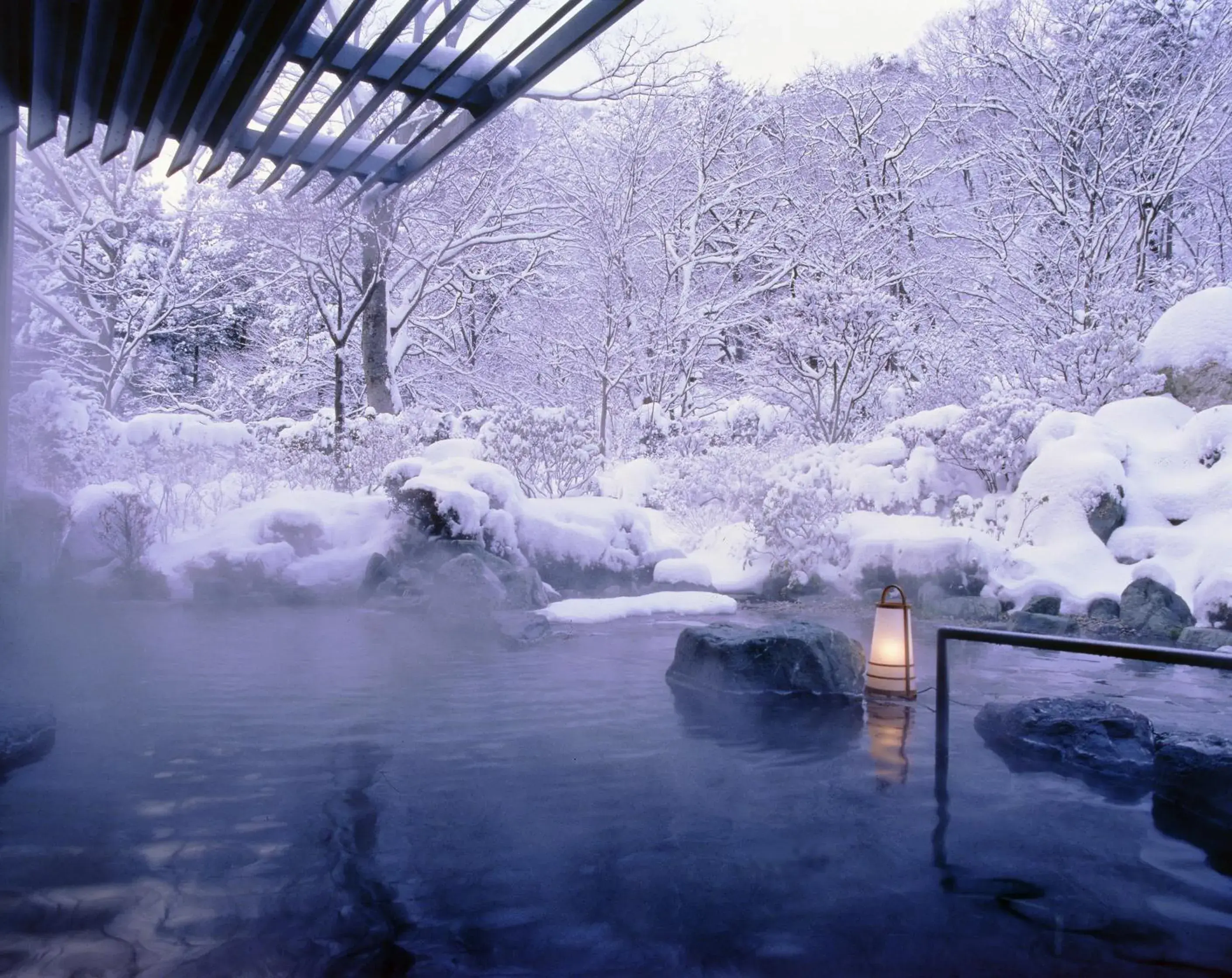 Open Air Bath, Winter in Saito Hotel