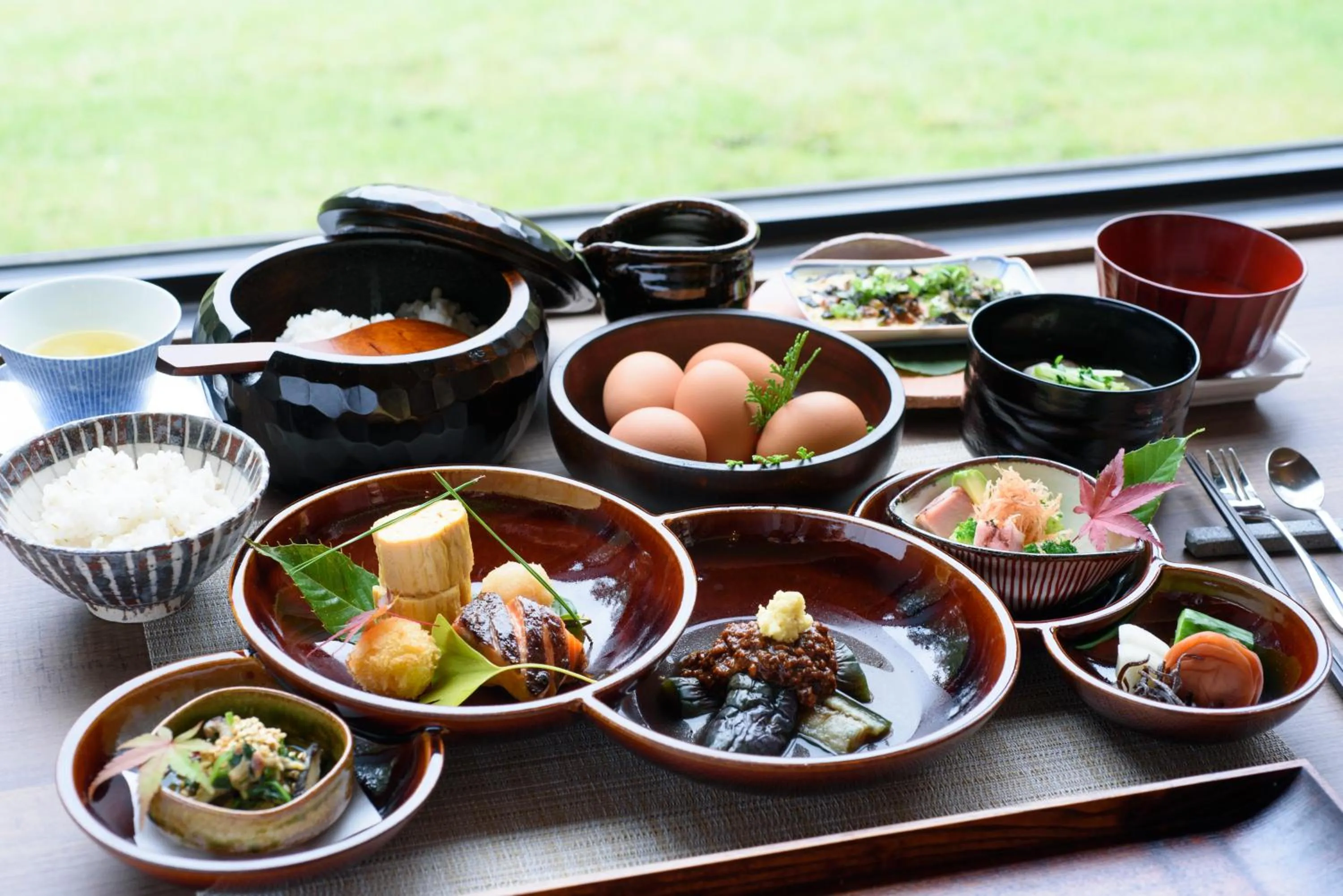Asian breakfast in Fufu Kawaguchiko