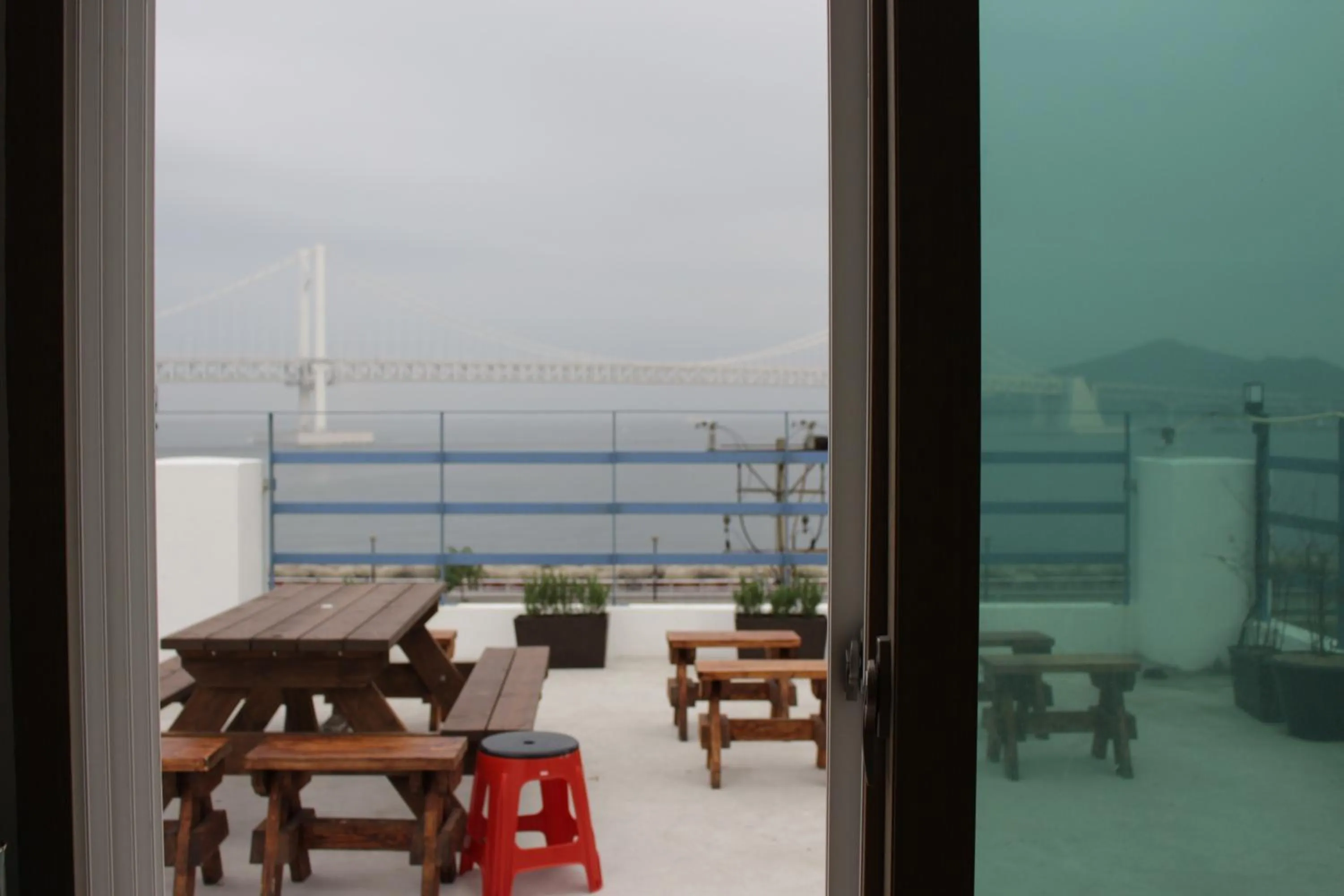 Sea view in Bexco Hostel B&B