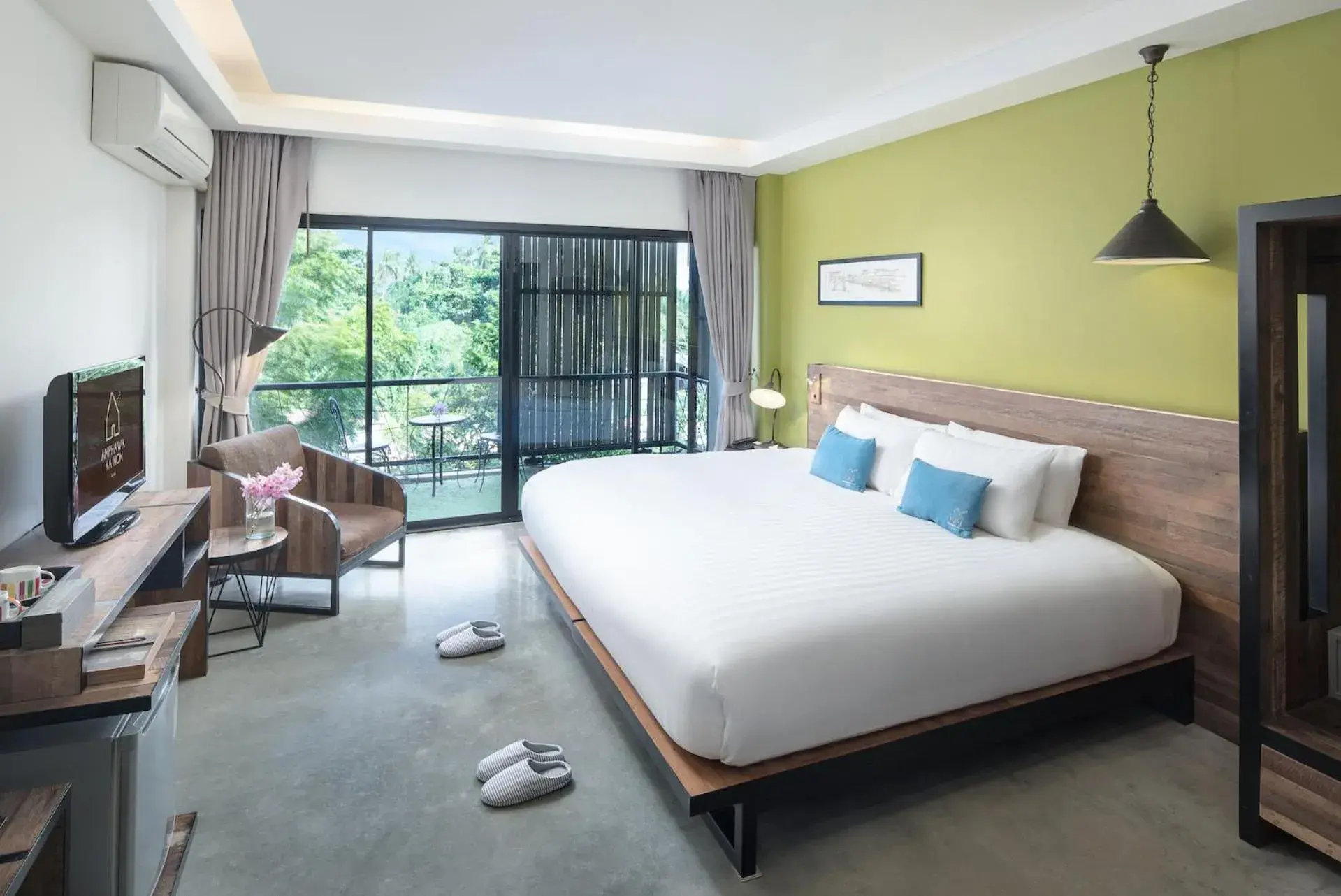 Bed in Amphawa Nanon Hotel Bed in Amphawa Nanon Hotel