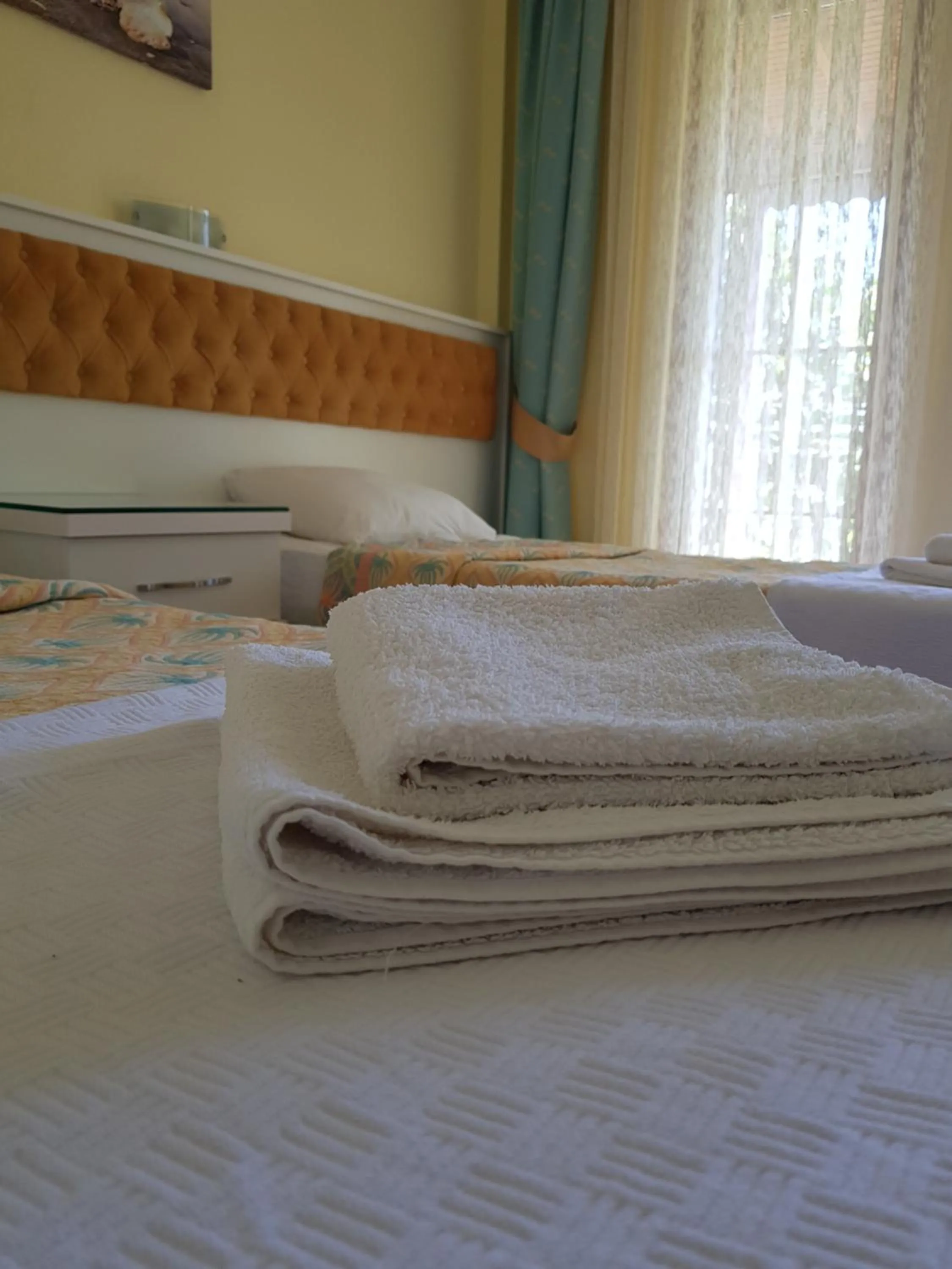 Bed in İlkiz Beach Hotel