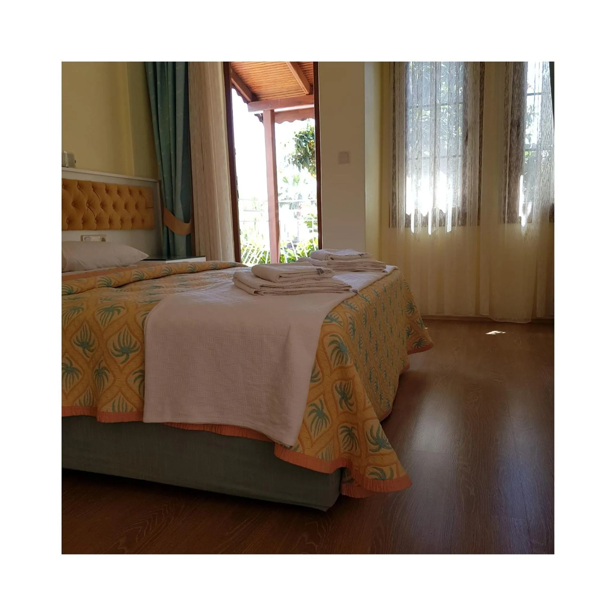 Bed in İlkiz Beach Hotel