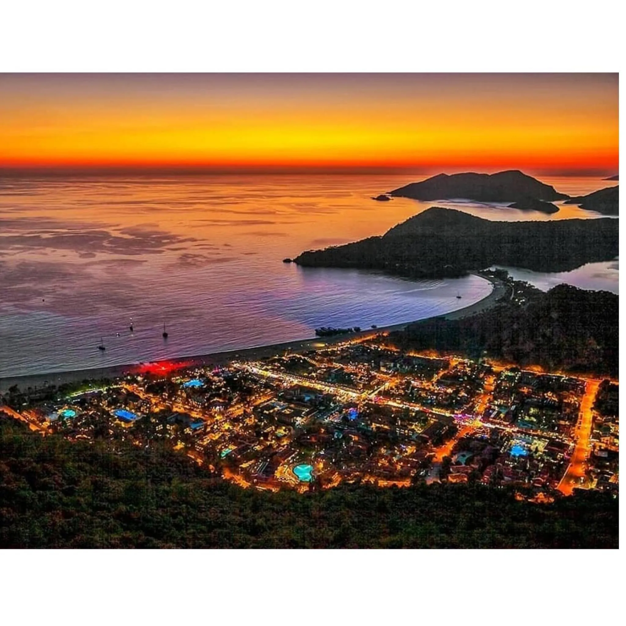 Sunset in İlkiz Beach Hotel