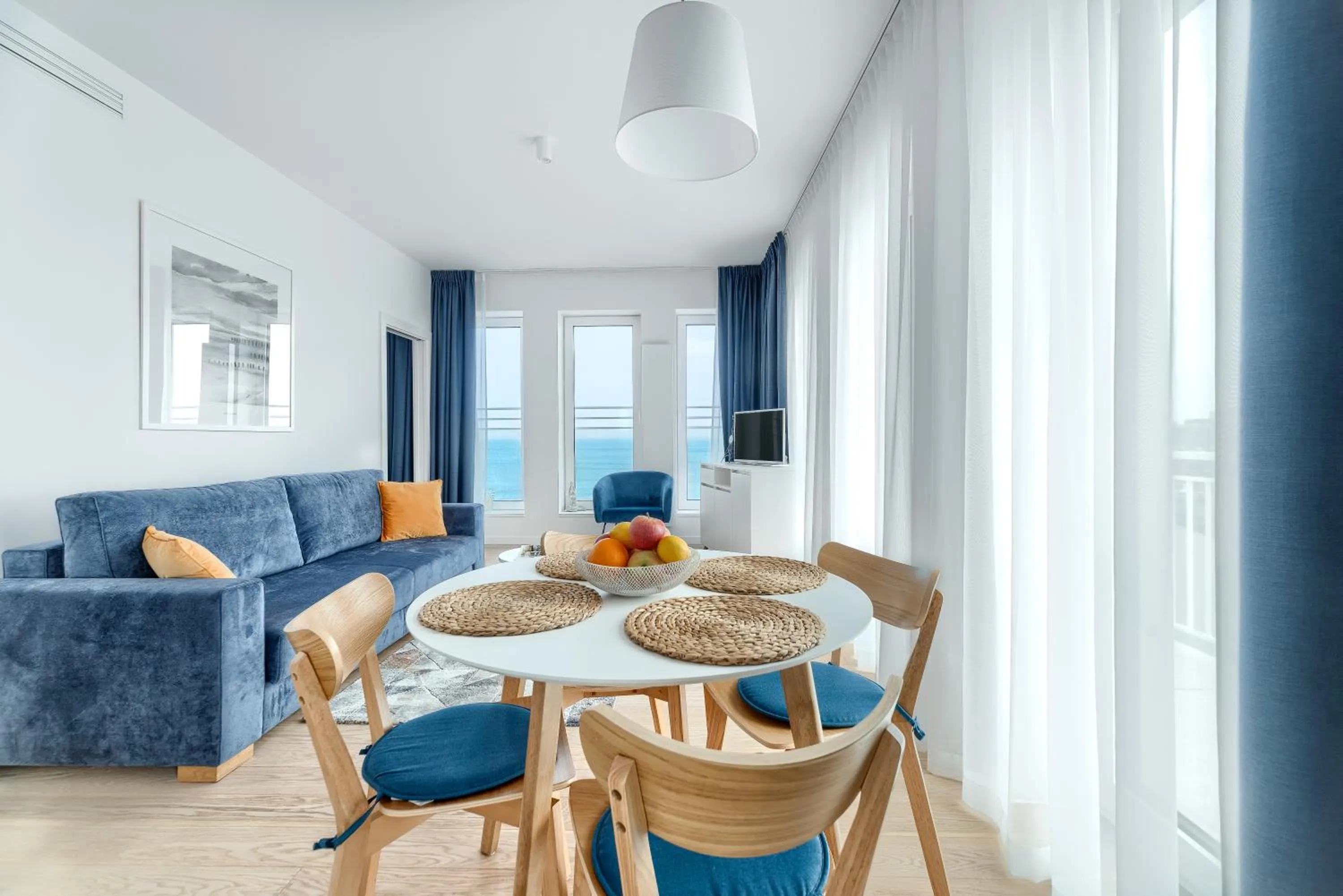 Living room in Apartamenty Marina z widokiem na morze