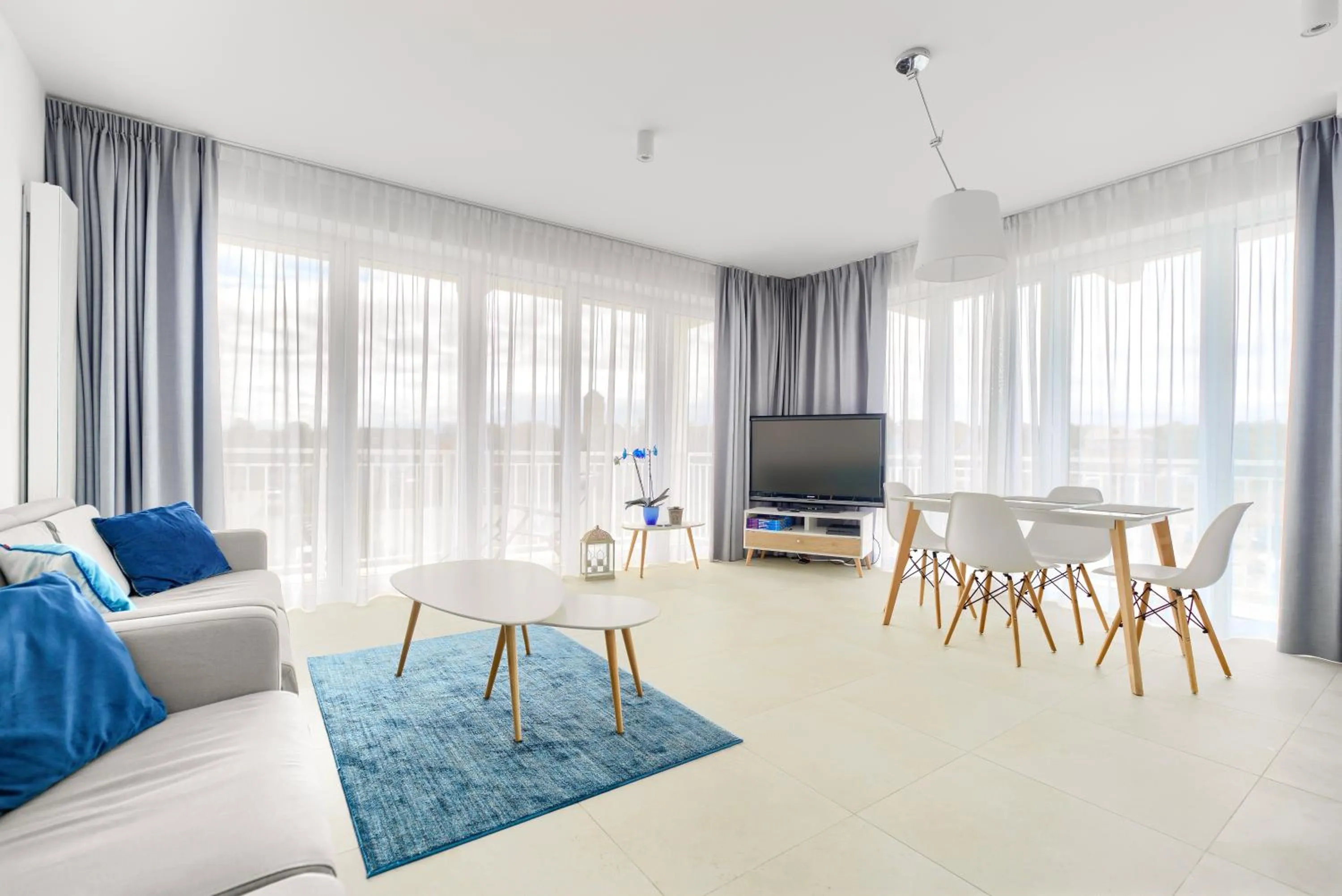 Living room in Apartamenty Marina z widokiem na morze