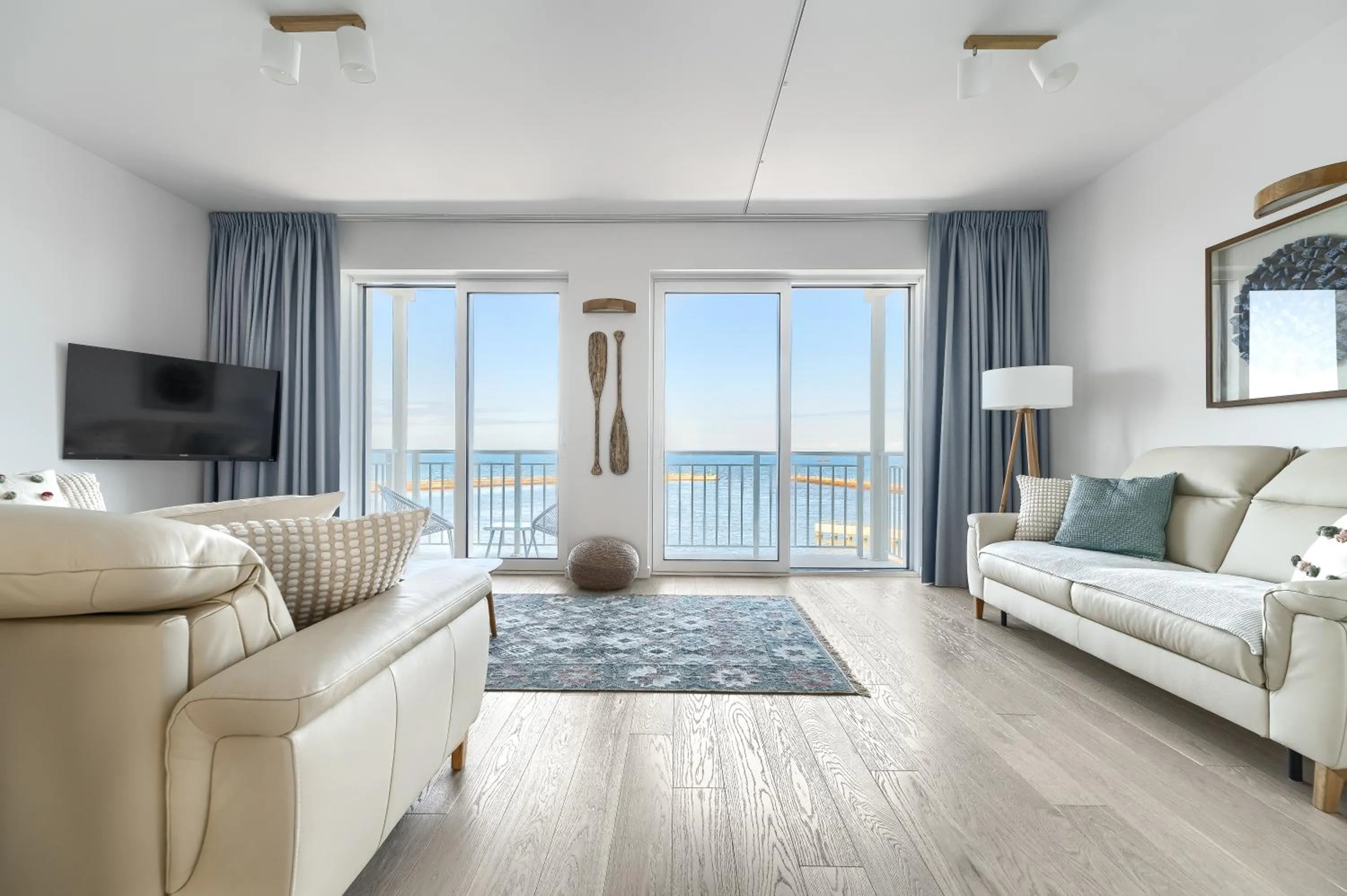 Living room in Apartamenty Marina z widokiem na morze