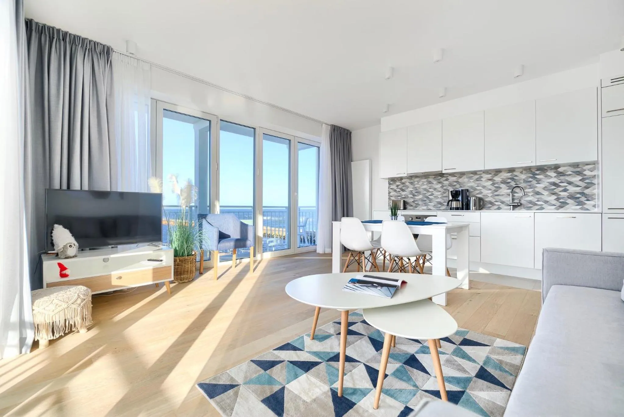 Living room in Apartamenty Marina z widokiem na morze