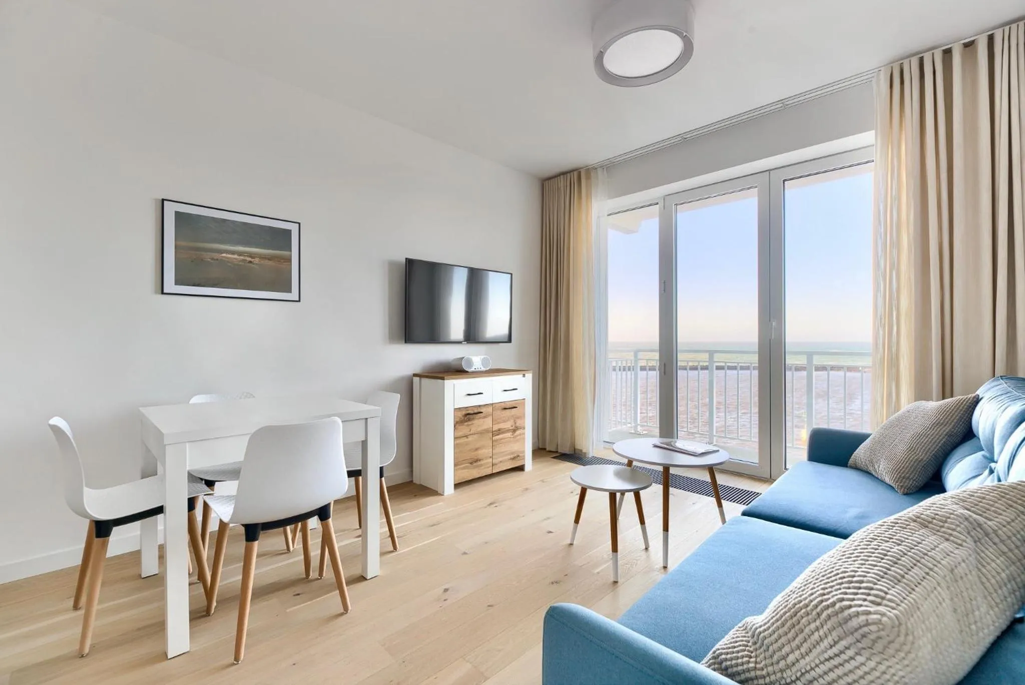 Living room in Apartamenty Marina z widokiem na morze