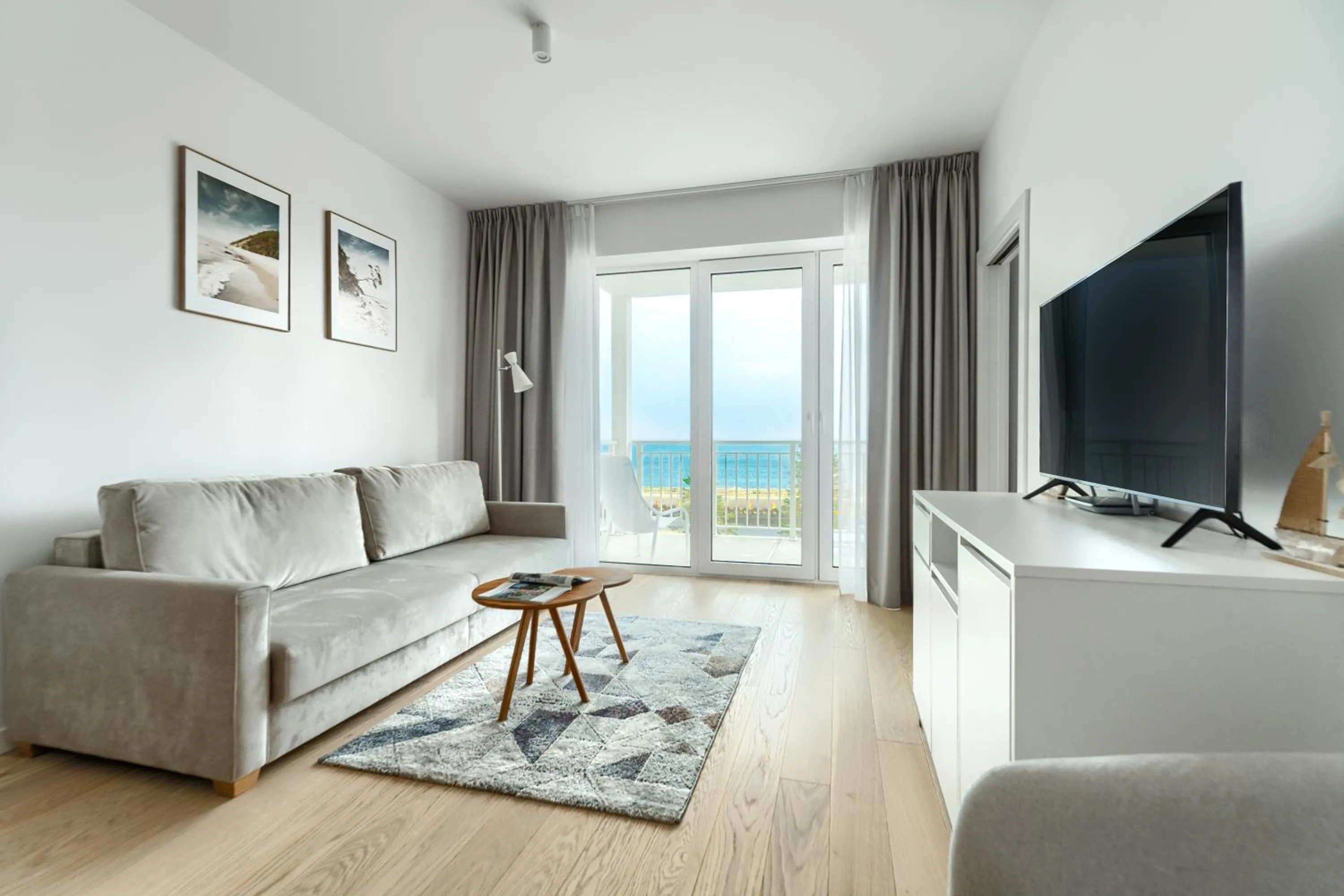 Living room in Apartamenty Marina z widokiem na morze