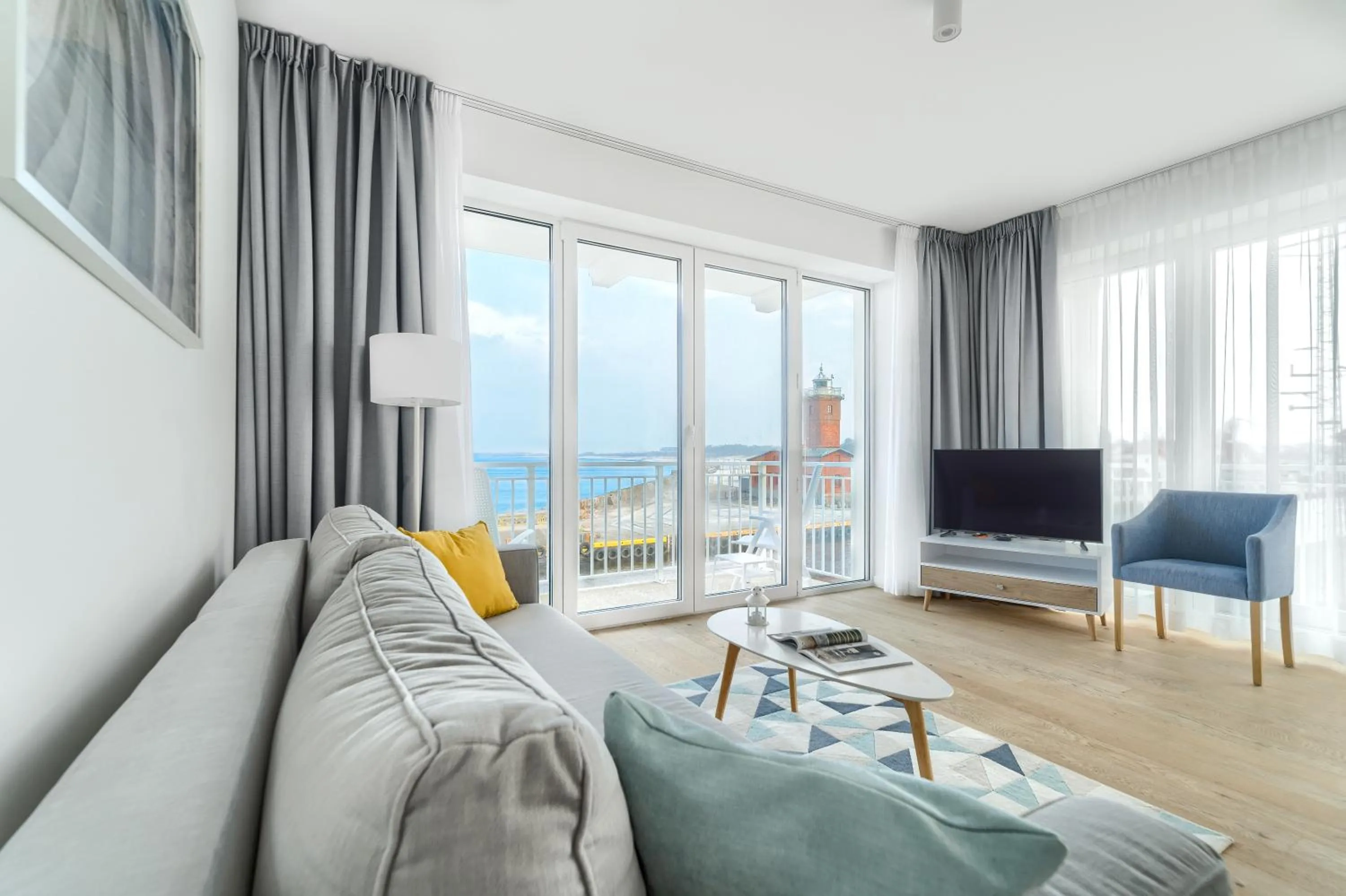 Living room in Apartamenty Marina z widokiem na morze