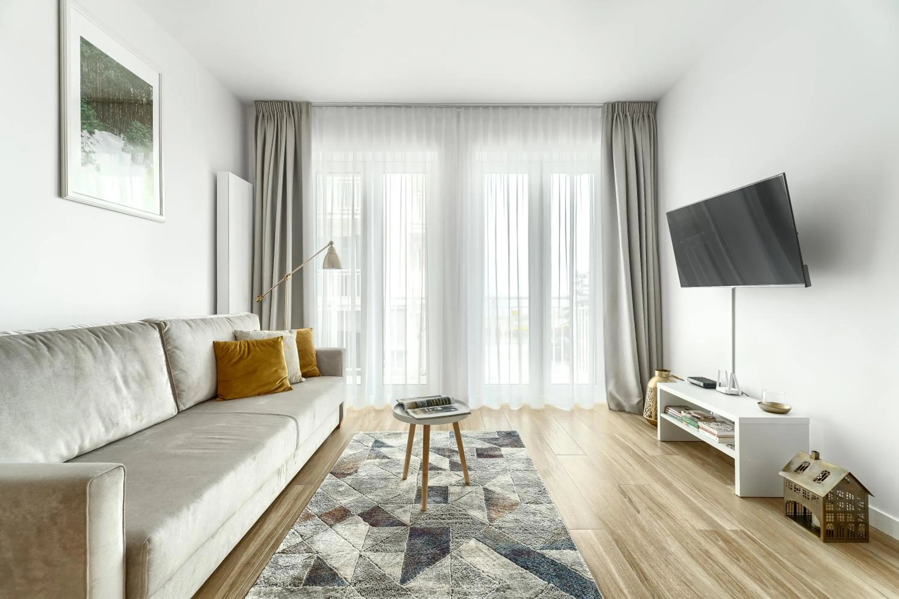 Living room in Apartamenty Marina z widokiem na morze