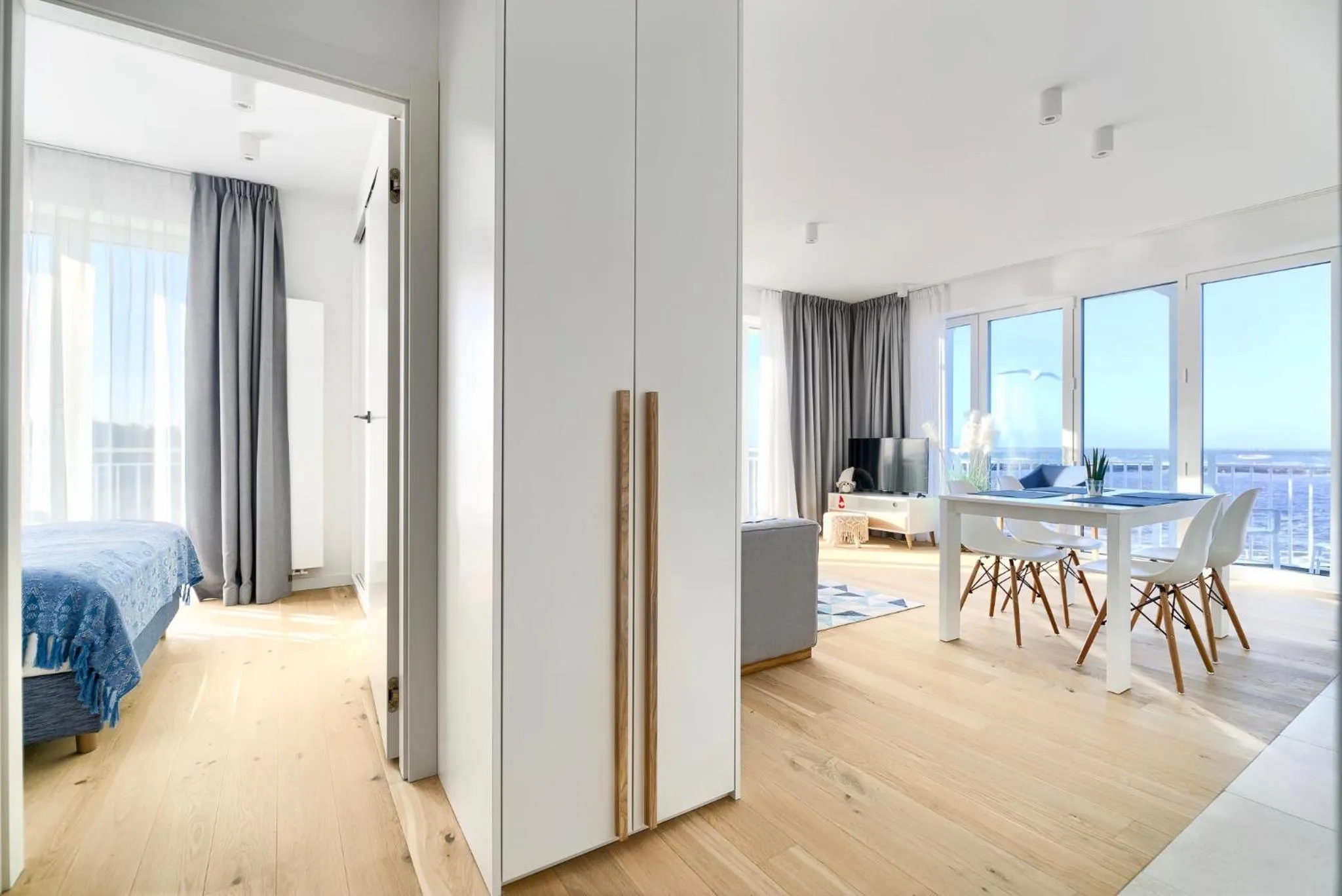 Living room in Apartamenty Marina z widokiem na morze