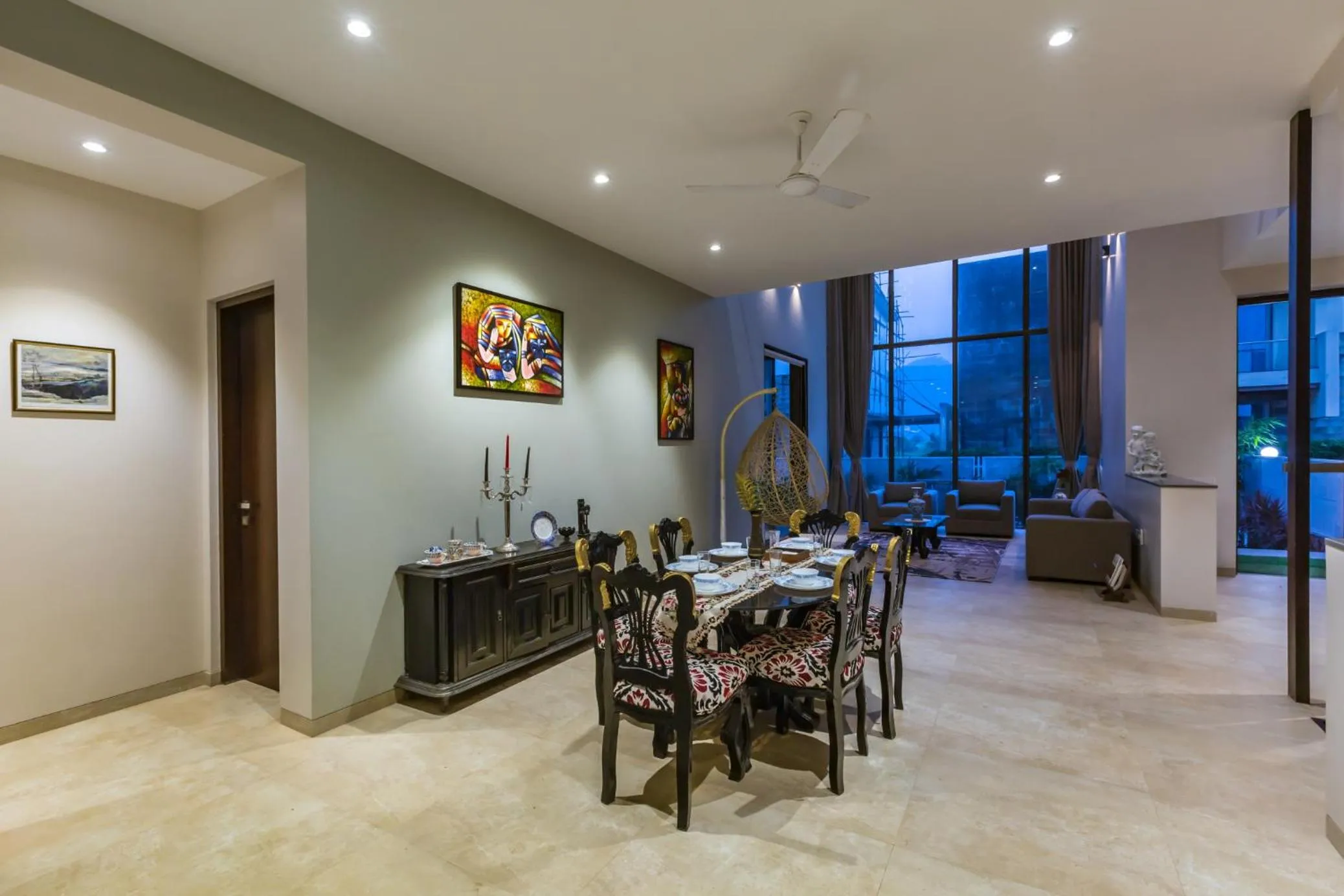 Living room in SaffronStays Aspen, Lonavala - luxury pool villa with games and TV room near Bhushi Dam