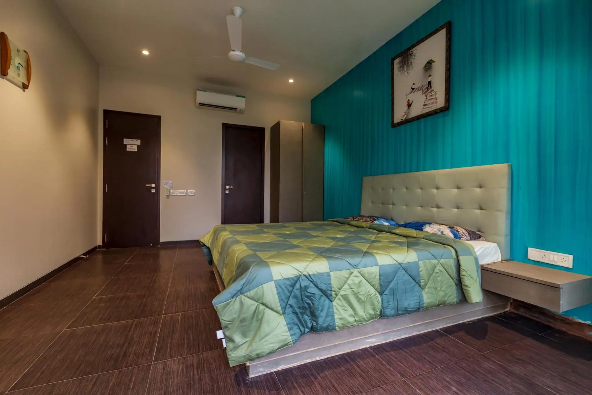 Bed in SaffronStays Aspen, Lonavala - luxury pool villa with games and TV room near Bhushi Dam