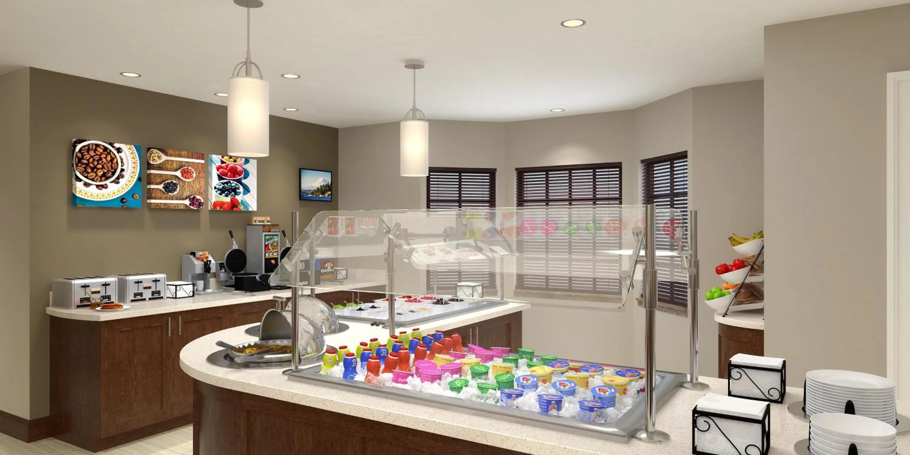 Continental breakfast in Staybridge Suites - Columbus - Worthington by IHG